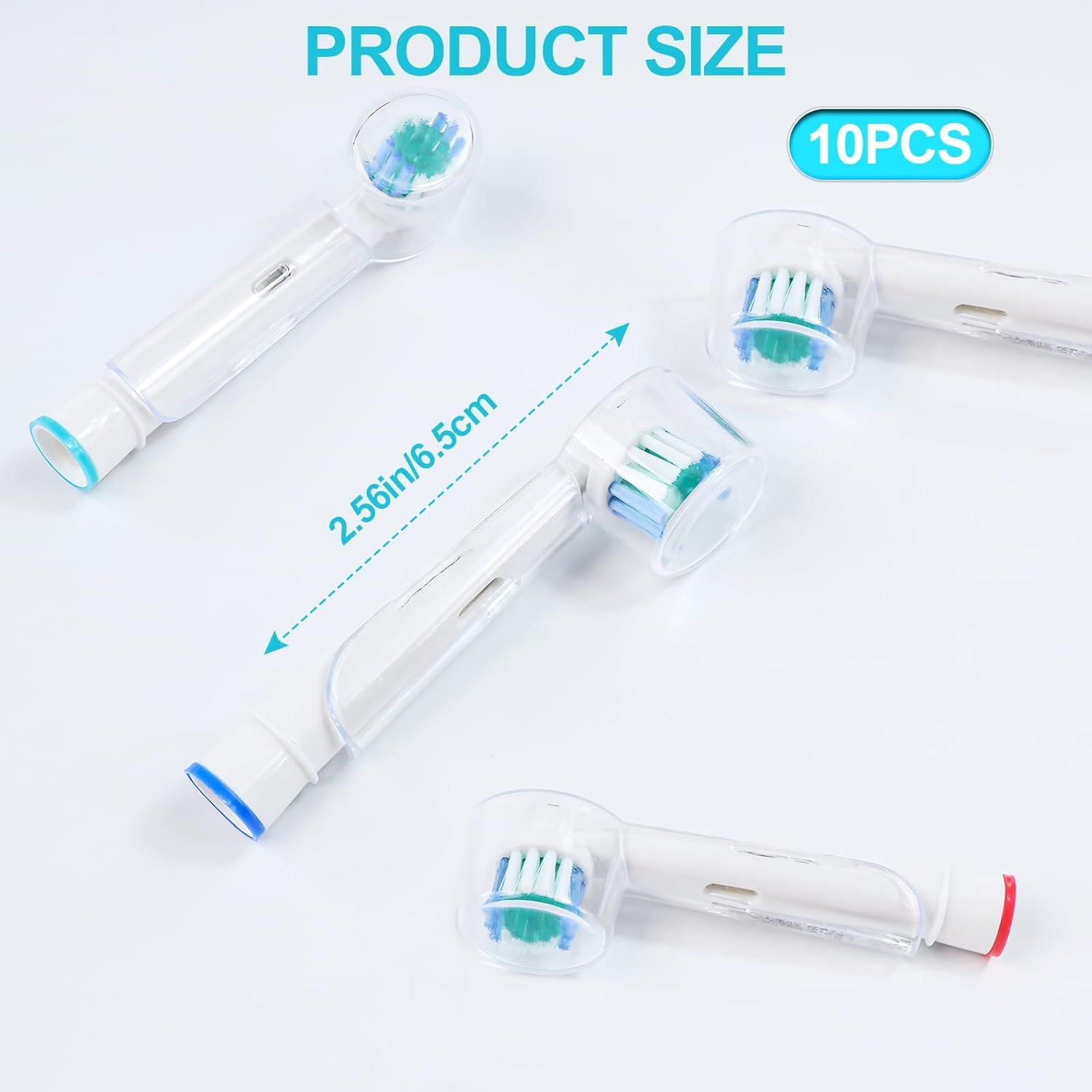 Toothbrush Head Covers Compatible with Oral-B Braun Replacement Brush Heads, Clear Toothbrush Protection Cover, Tooth Brush Head Covers for Home, Travel and Everyday Use(10 PCS) - Image 2