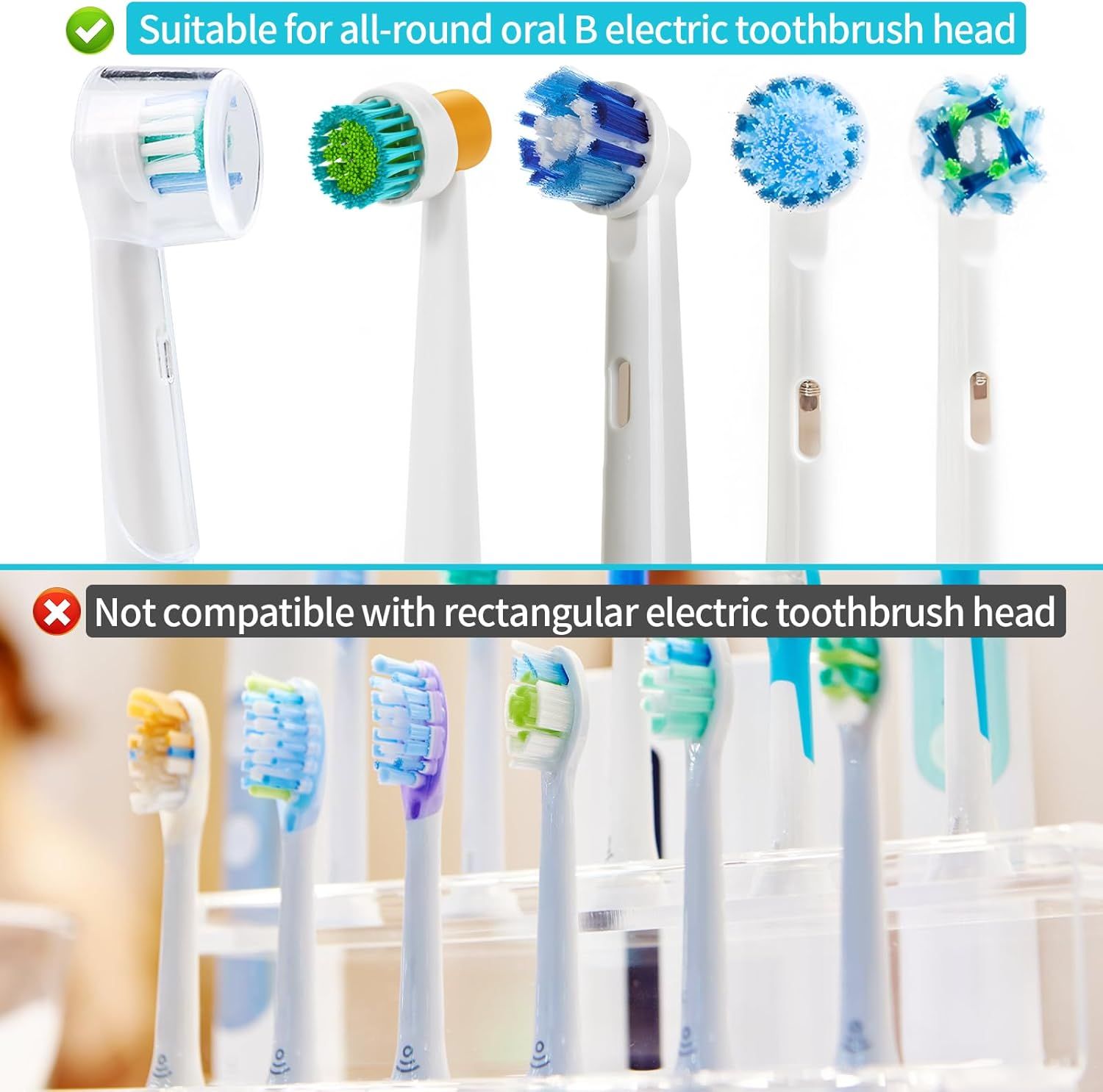 Toothbrush Head Covers Compatible with Oral-B Braun Replacement Brush Heads, Clear Toothbrush Protection Cover, Tooth Brush Head Covers for Home, Travel and Everyday Use(10 PCS) - Image 3