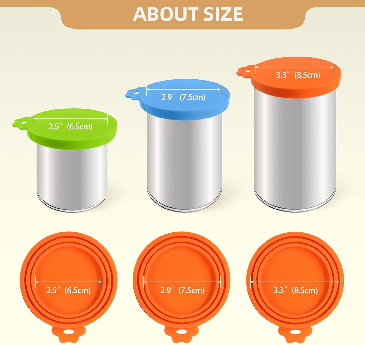4 PCS Pet Food Can Lids, Silicone Cat Dog Food Can Covers Lids, Universal Size, One fit 3 Standard Size Food Cans, Reusable and Washable Pet Food Covers (light blue, turquoise, pink, yellow) - Image 3