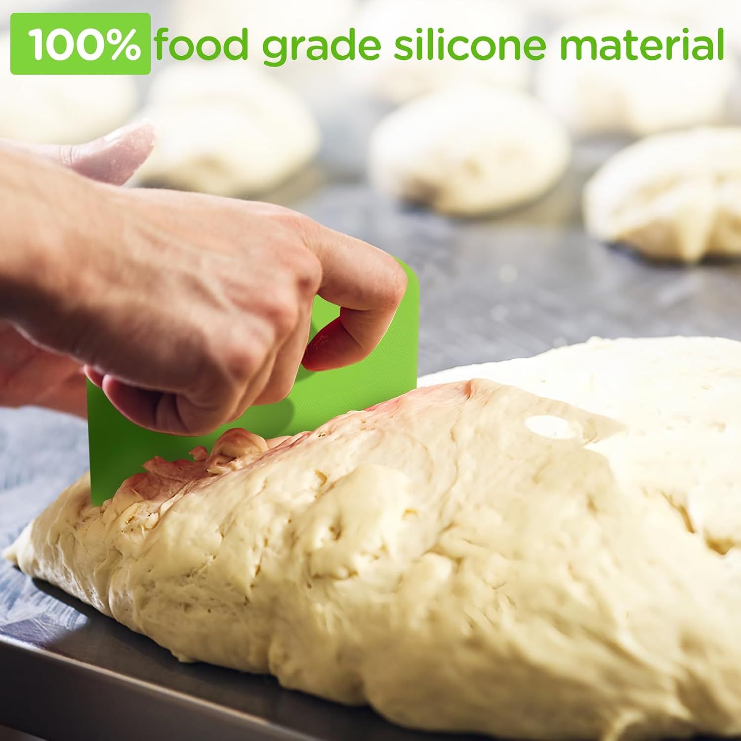 6 PCS Dough Scraper,Dough Cutter Bench Scraper for Bread Cake Dough Fondant Icing - Image 4