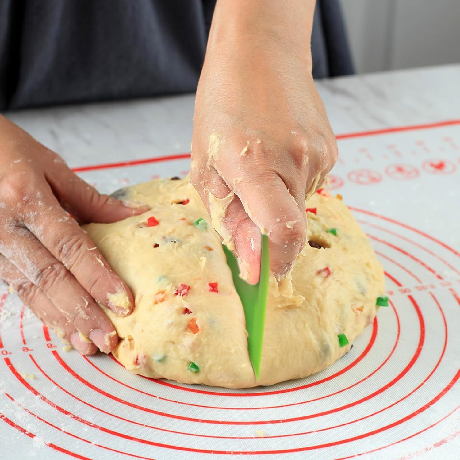 6 PCS Dough Scraper,Dough Cutter Bench Scraper for Bread Cake Dough Fondant Icing - Image 7
