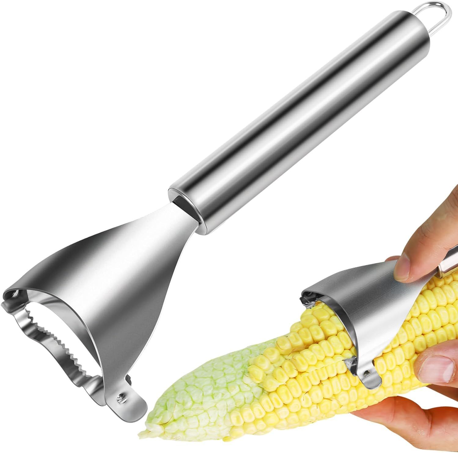 Corn Peeler,304 Stainless Steel Corn Stripper Corn Kernel Remover Tool - Image 1
