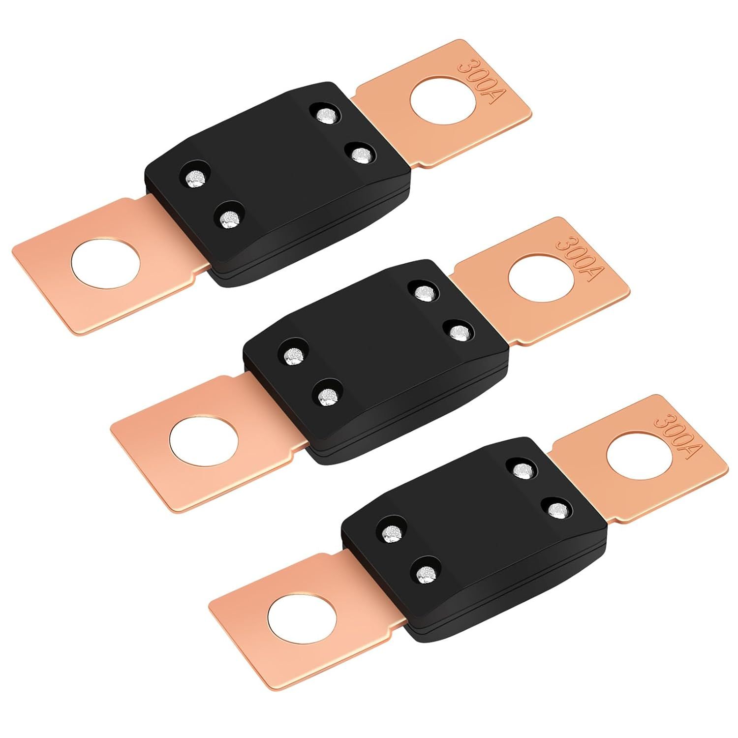 3Pcs High Current Bolt-on Fuses,300 Amp Fuses for Cars,Buses,Trucks,Construction Vehicles,Boats,Caravan Cars - Image 1