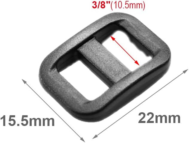 CooBigo Webbing Plastic Slider Tri-Glide Adjust Buckles for Cat Dog Collar Backpack Straps - Image 3