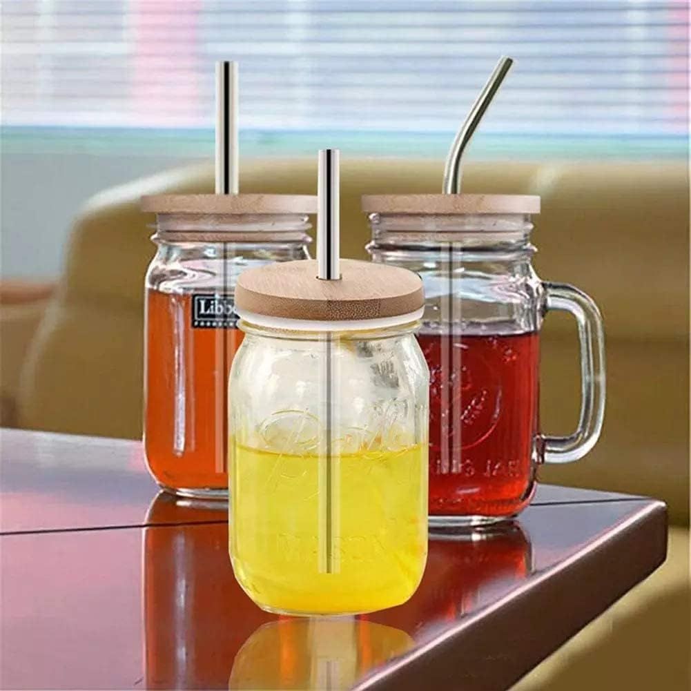 4 Pack 86mm Wide Mouth Bamboo Mason Jar Lids with Straw Hole Reusable Bamboo Caps Leak-Proof Glass Canning Drinking Storage Jars Lid - Image 2