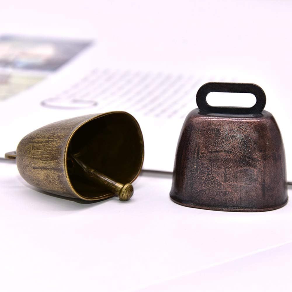 5 Pack Grazing Copper Bells, Metal Cow Bells for Dogs, Animal Copper Loud Bronze Bell, Small Brass Bell, for Cow Horse Sheep Cats Small Pets Anti-Theft Accessories (Red Bronze) - Image 6