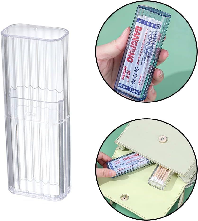 4 Pcs Cotton Swab Holder for Travel Mini Travel Swab Case Box for Makeup Sponge Cotton Swabs Hair Ties Floss Cosmetics Makeup Bedroom Travel - Image 4