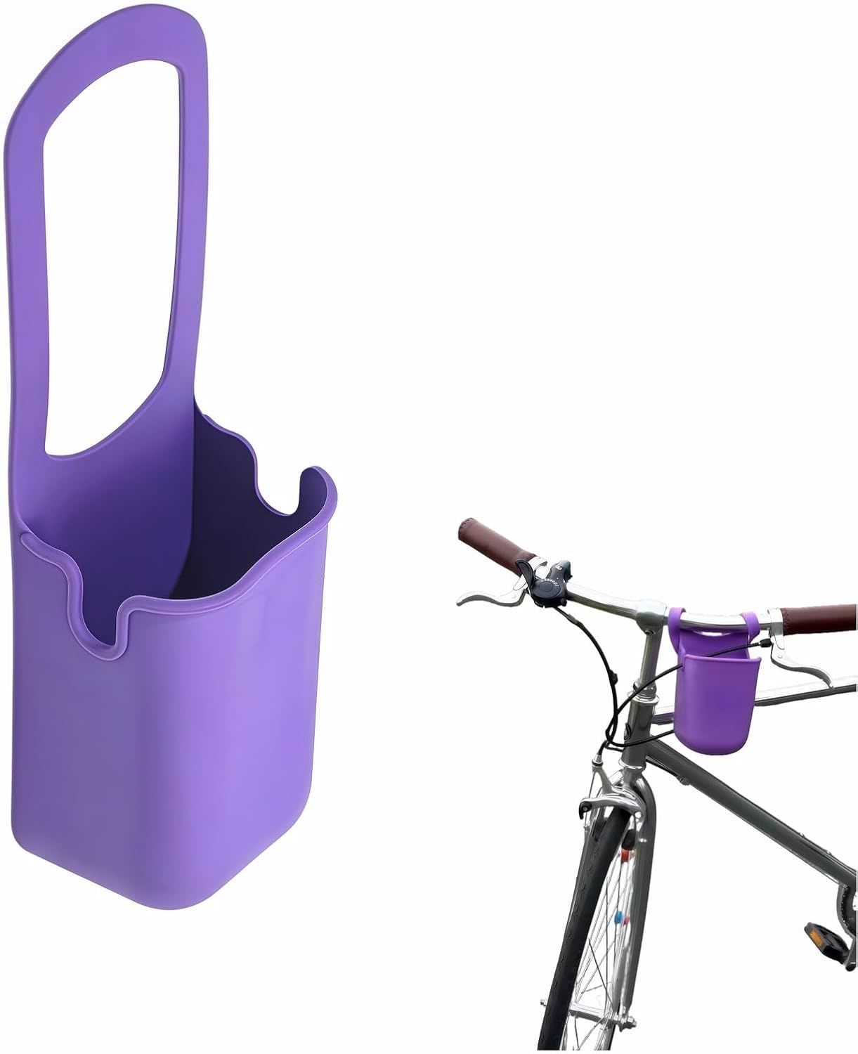 Universal Foldable Silicone Cup Holder Dual-Open Design fits Most Bottles&Cups.Leak-Proof, Food-Grade Silicone,Easy to Clean.for Adults&on Bikes,Walks,Outdoors.Secure,Foldable,Hands-Free Convenience - Image 1