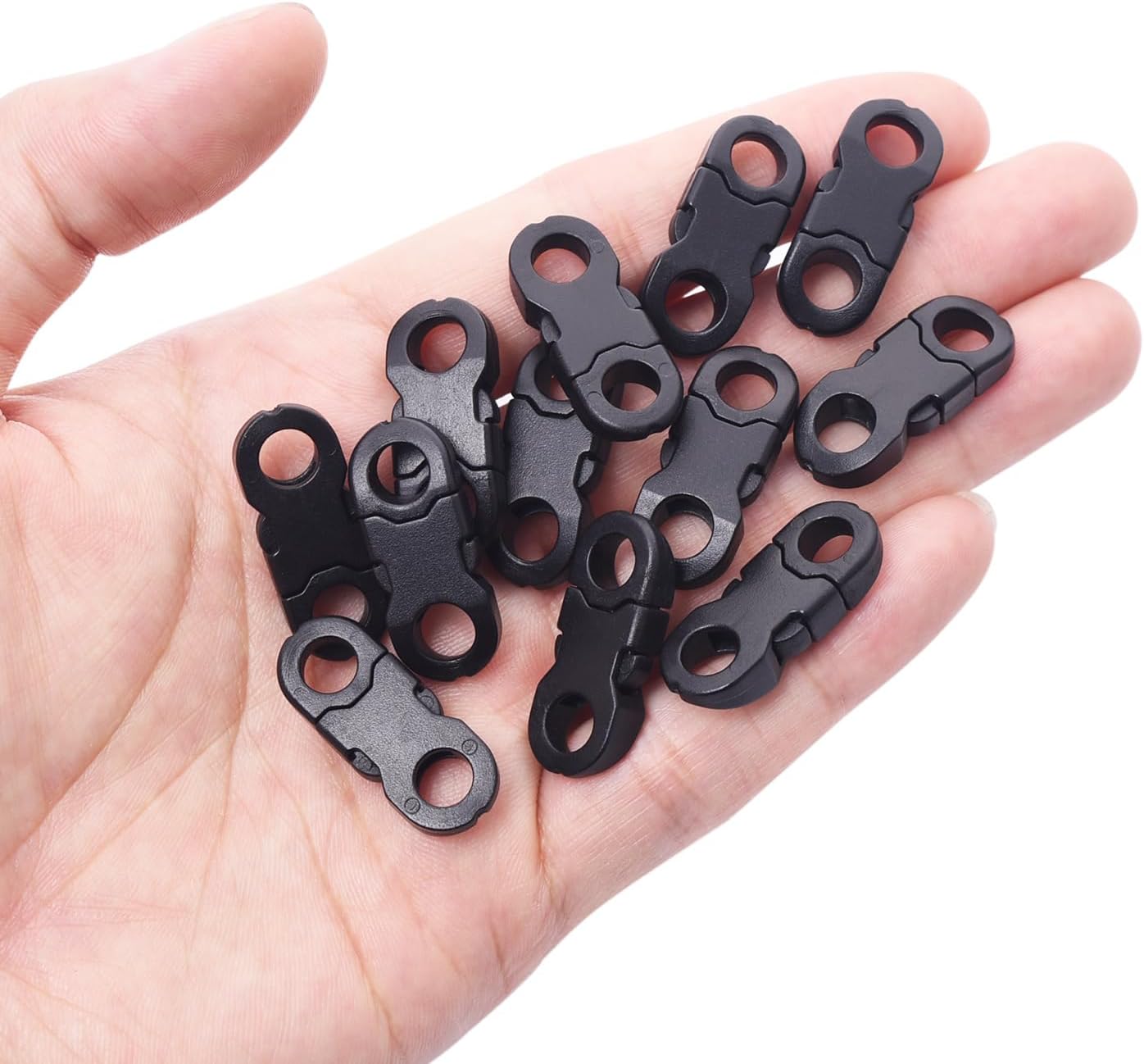 CooBigo 25 Pack Mini Breakaway Buckles, 6mm Side Release Plastic Buckle for Paracord Bracelet Clasp, Paracord Anklet, Braided Necklace, Cameras Strap Rings Accessories - Image 7