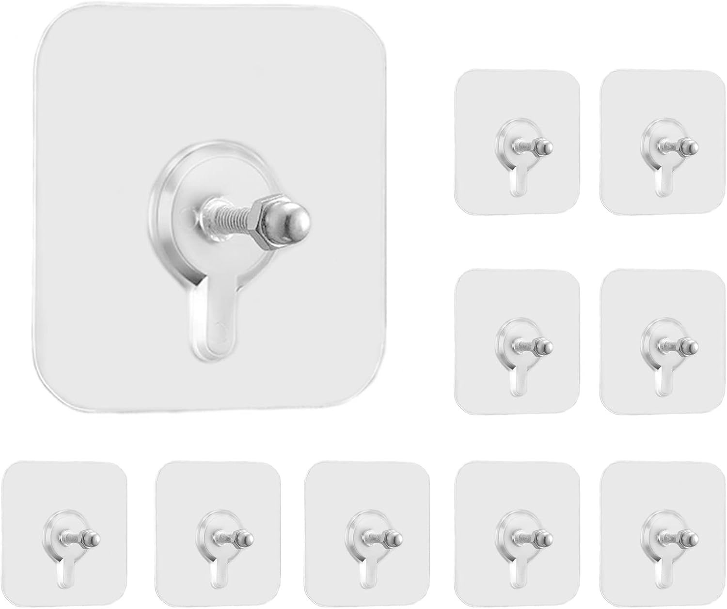 Adhesive Wall Hooks Adhesive Hooks Sticky 10PCS - Image 1