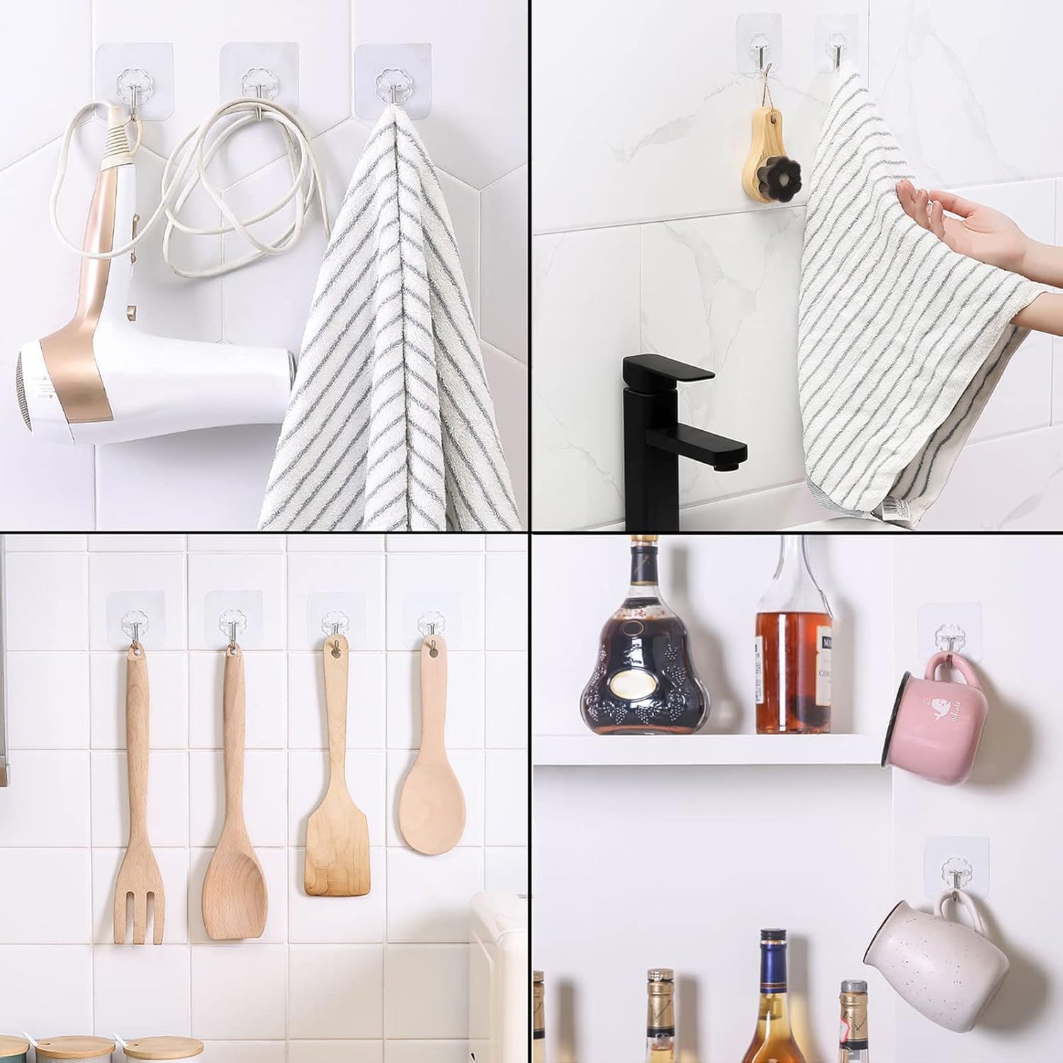Adhesive Wall Hooks Adhesive Hooks Sticky 10PCS - Image 2