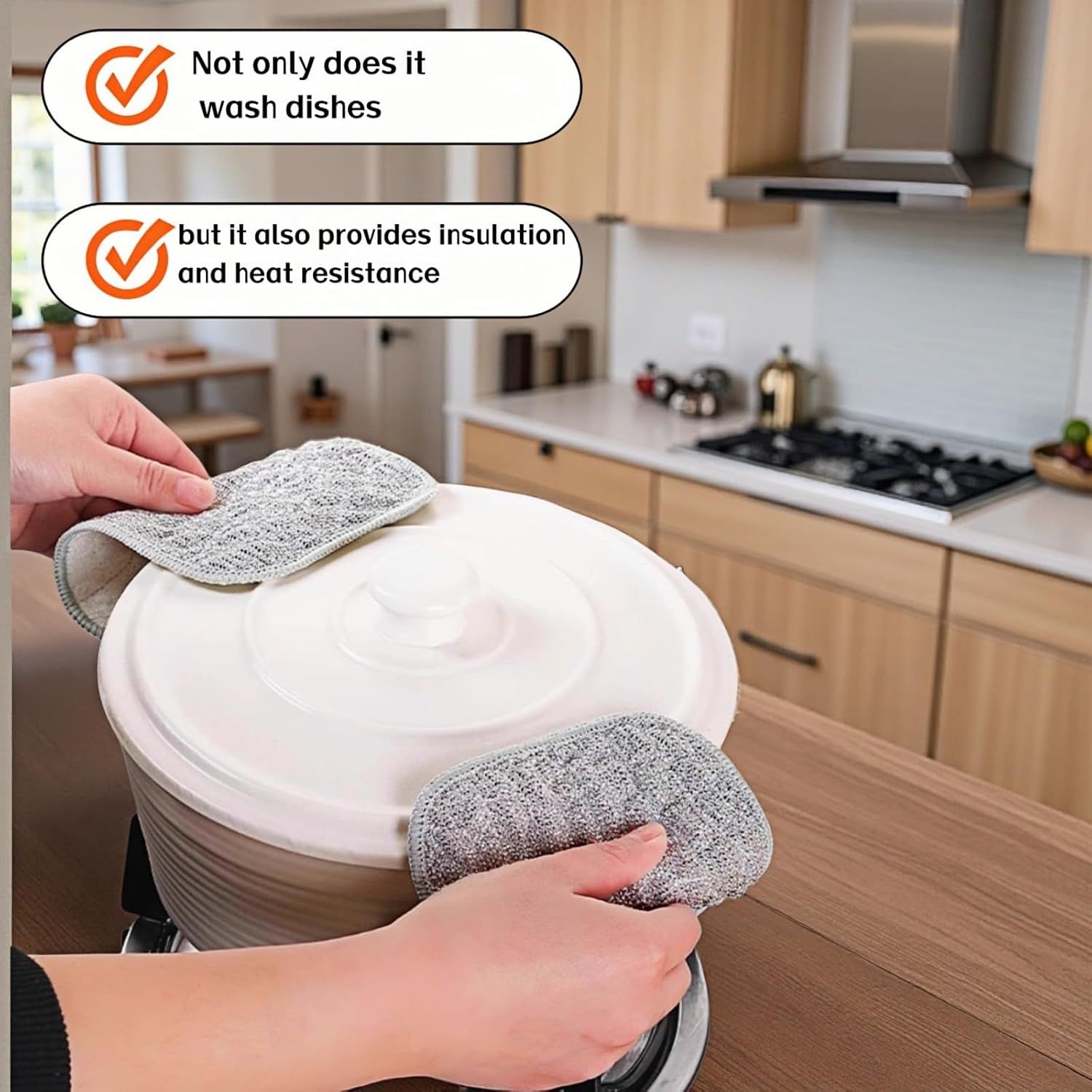 10Pack Scrubber Sponge for Dishes, Pans & Grease - Dual-Side Non-Scratch, Super Absorbent, Heat Resistant - Strong Cleaning Power for Kitchen, Glass, Stove (Color Random) - Image 6