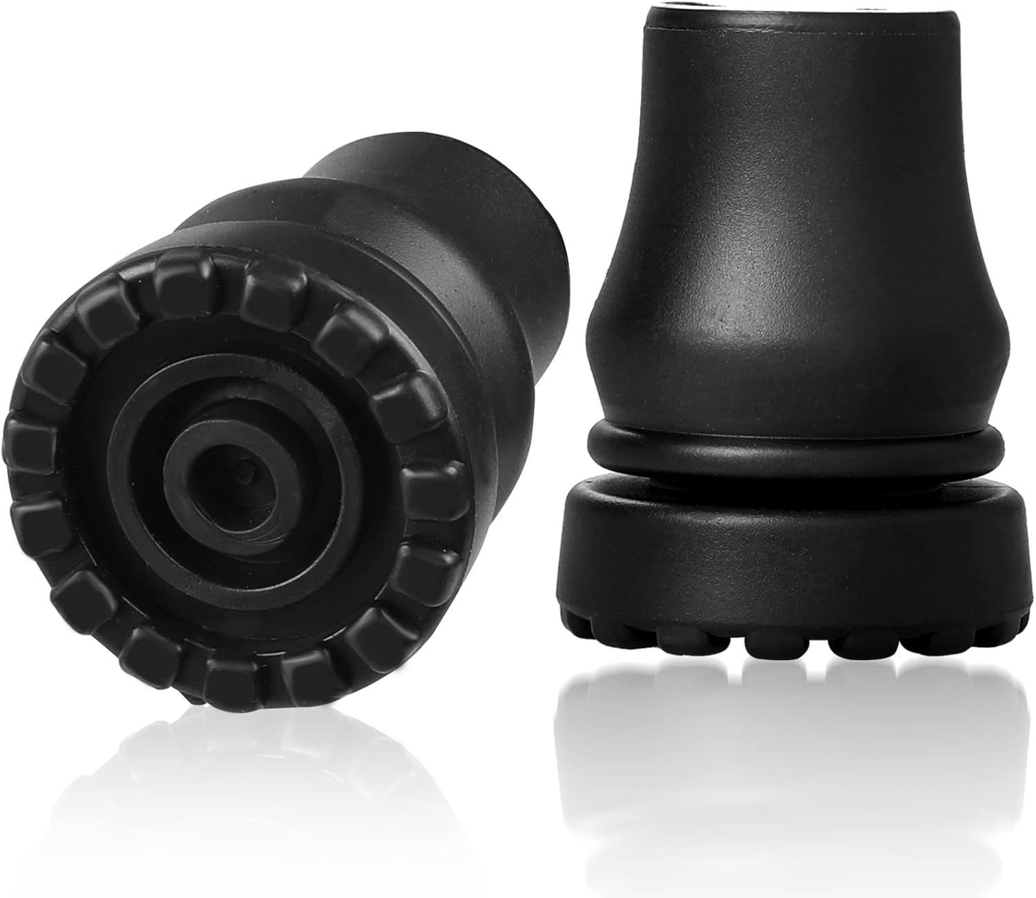 Cane Tips 5/8 inch Heavy Duty, 2 Pack Walking Cane Tips Rubber Cane Tip Replacement Rubber Tips for Canes, Crutch, Cane Foot, Walking Sticks - Image 1