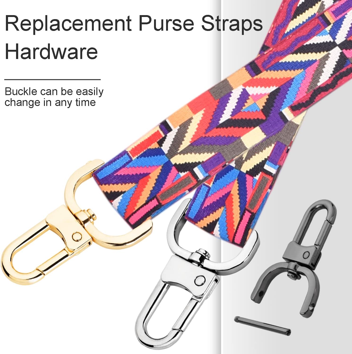 6 Pack 1 Inch Detachable Snap Hook Swivel Clasp, Metal Lobster Claw Clips Clasp with Screwdriver for Replacement Purse Keychain Hardware, Keyring Clip, Pets Collar Accessories (Black) - Image 4
