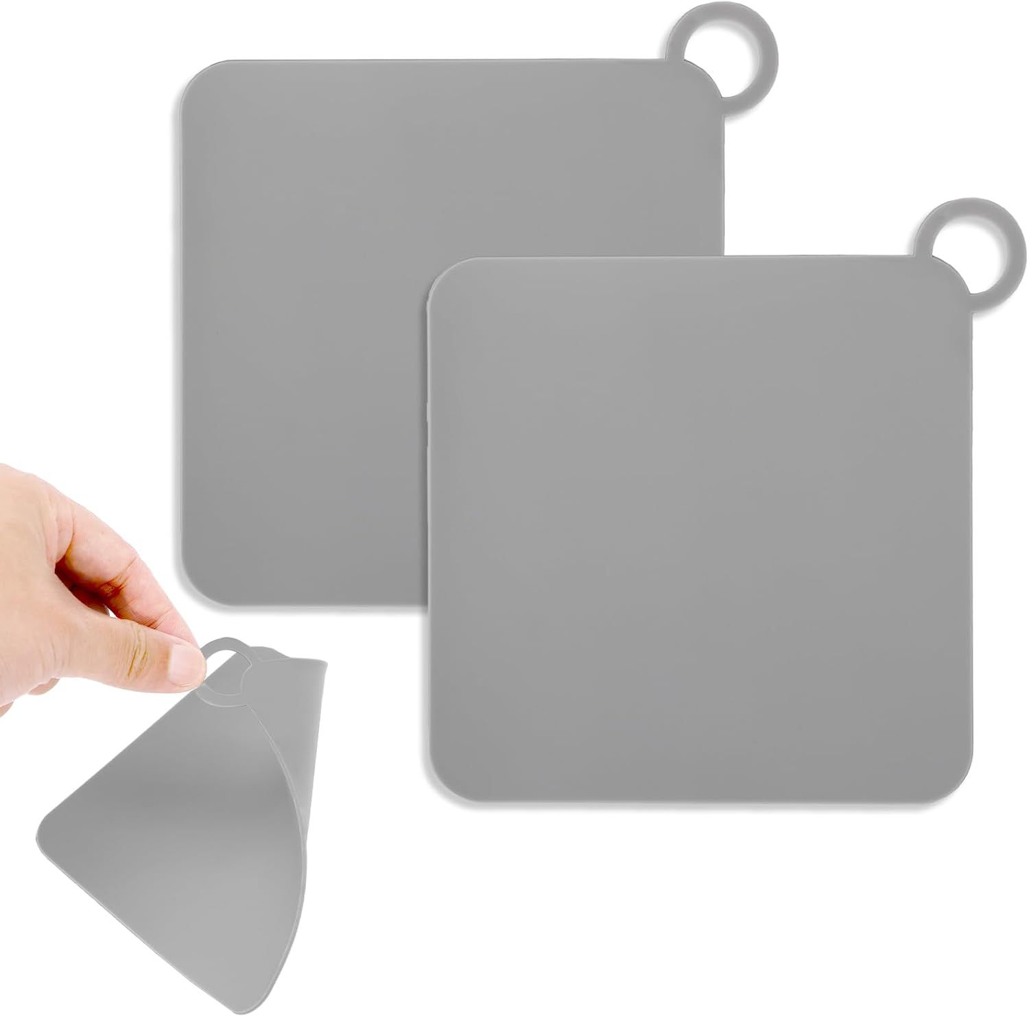 2 Pieces Silicone Tub Stopper Shower Drain Cover Floor Drain Anti-Odor Mat Shower Silica Gel Drain Plugs Bathtub Drain Cover Sewer Deodorization Floor Drain Mat for Kitchen, Bathroom and Laundry - Image 1