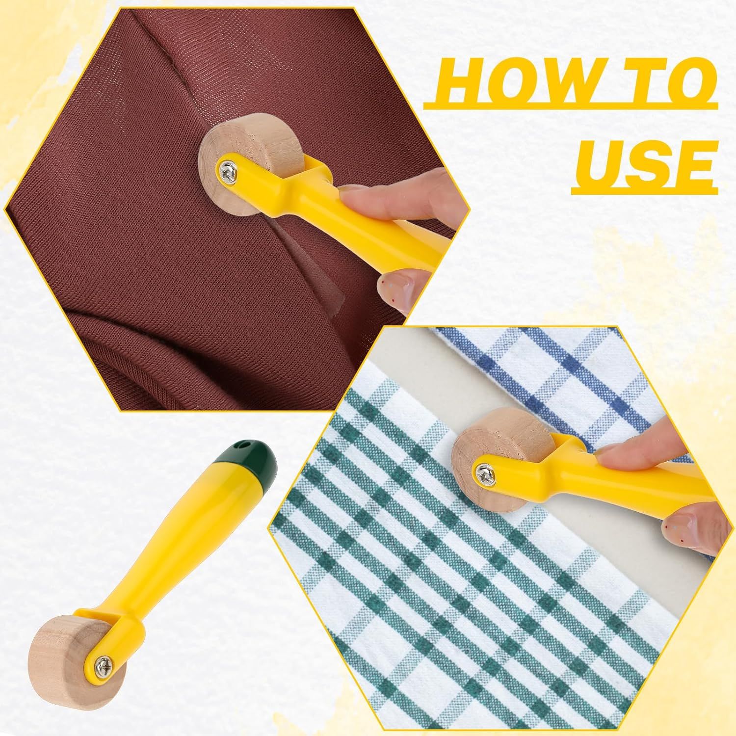 Quilting Seam Roller 2.3 cm Wallpaper Roller Seam Roller for Quilting Sewing Seam Roller Tool with Easy to Grip Handle for Print, Ink, Home Decoration - Image 7