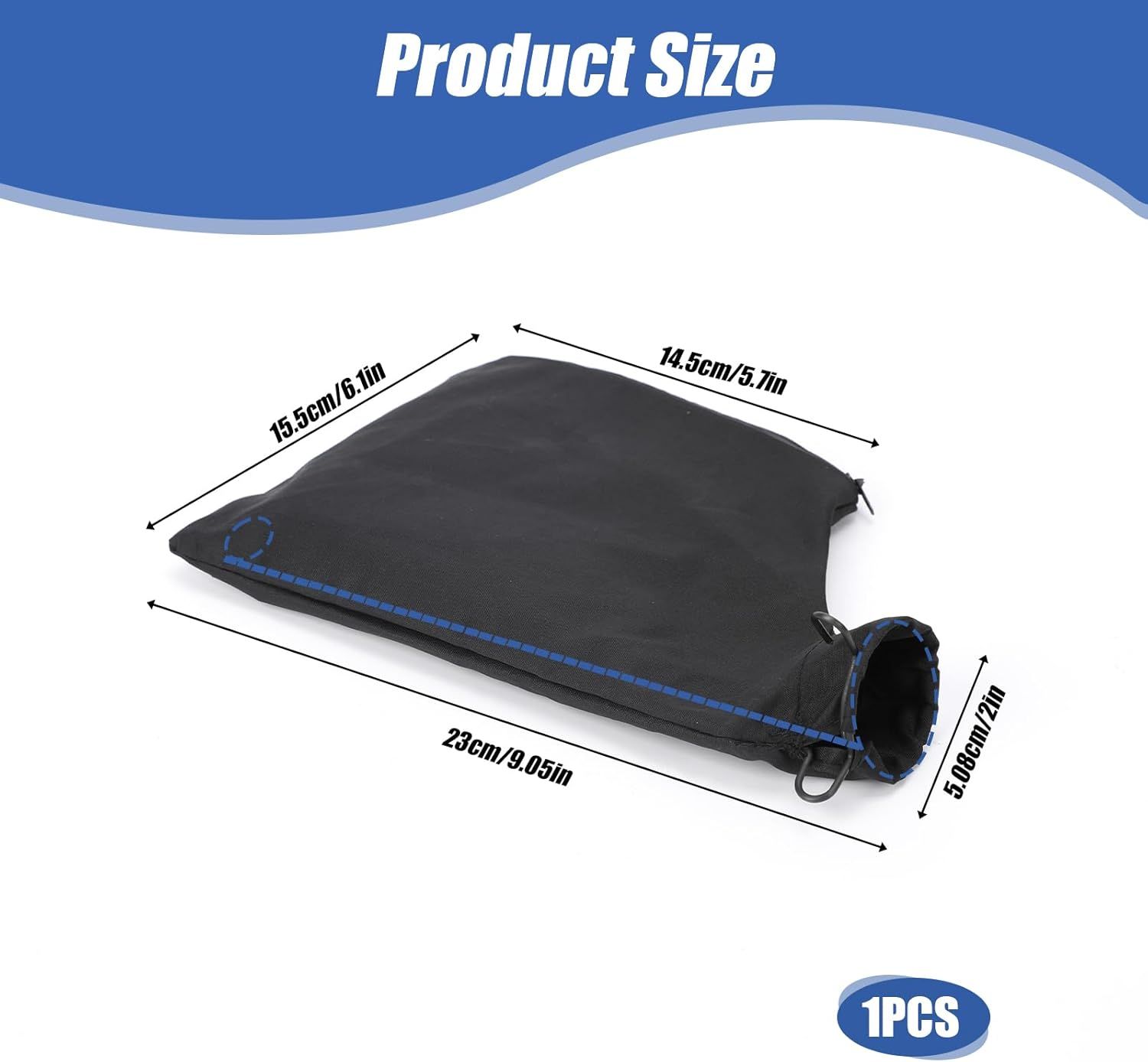 Table Saw Miter Dust Bag Black Dust Collection Bag for 255 Model with Zipper and Wired Adjustable Stand for Belt Sander Parts Diagonal Miter Saw Accessories - Image 3