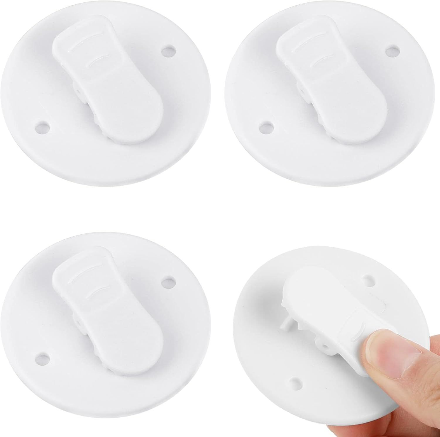 4Pcs Shower Curtain Clips Shower Splash Guard Holder Clear Self Adhesive Windproof Splash Clips Bathroom Curtain Weight Clip for Home - Image 1