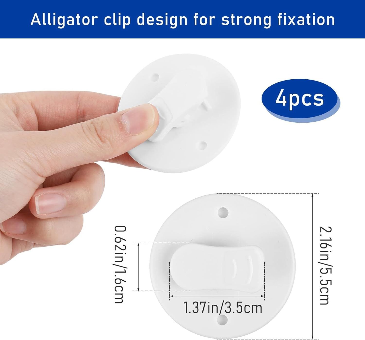 4Pcs Shower Curtain Clips Shower Splash Guard Holder Clear Self Adhesive Windproof Splash Clips Bathroom Curtain Weight Clip for Home - Image 3