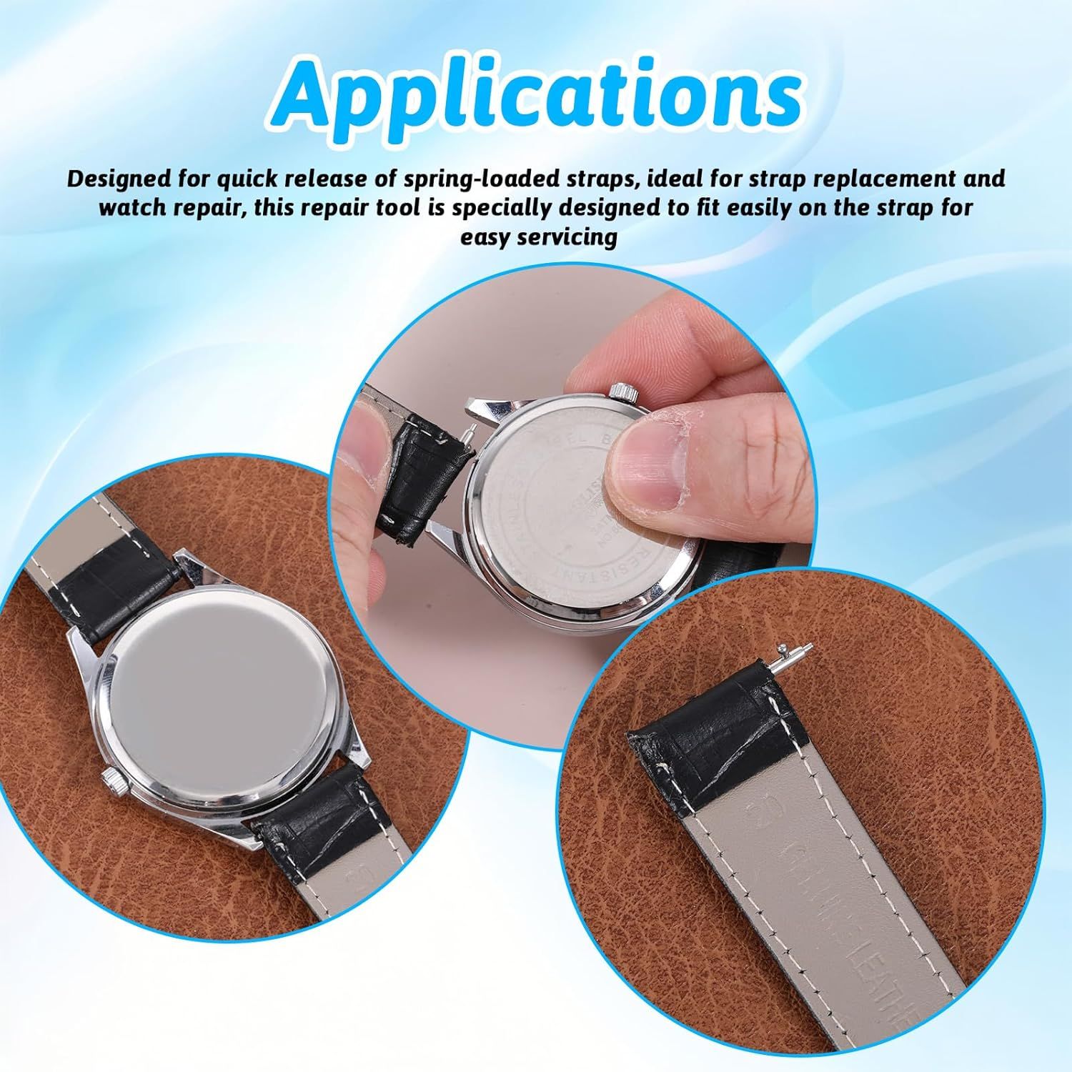 4Pcs Quick Release Spring Bars, Stainless Steel Pins for 22mm Watch Band, Watch Pins Replacement Kit for Watches Band Repairing - Image 3