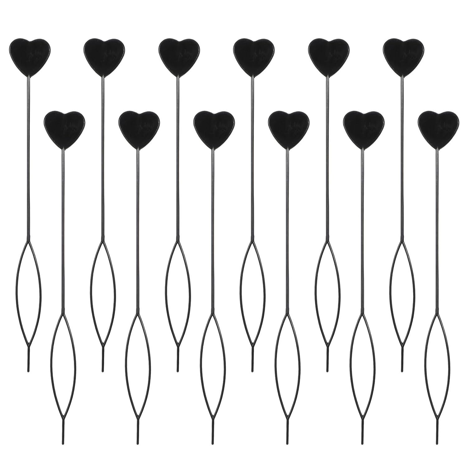 12 PCS Quick Hair Beader Tool, Black Beaders for Braids, For Girls Women Ponytail Hair Styling Braiding Accessories Supplies - Image 1