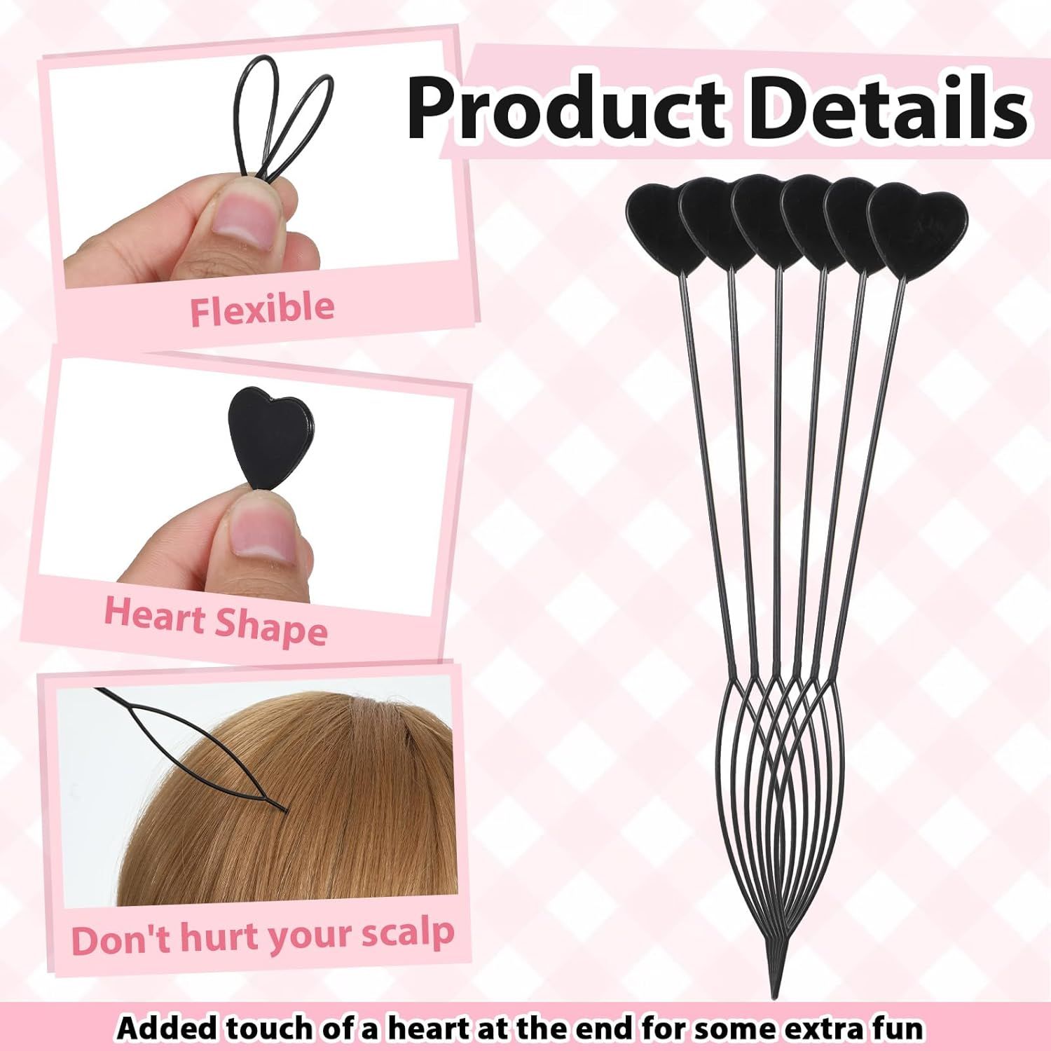 12 PCS Quick Hair Beader Tool, Black Beaders for Braids, For Girls Women Ponytail Hair Styling Braiding Accessories Supplies - Image 4