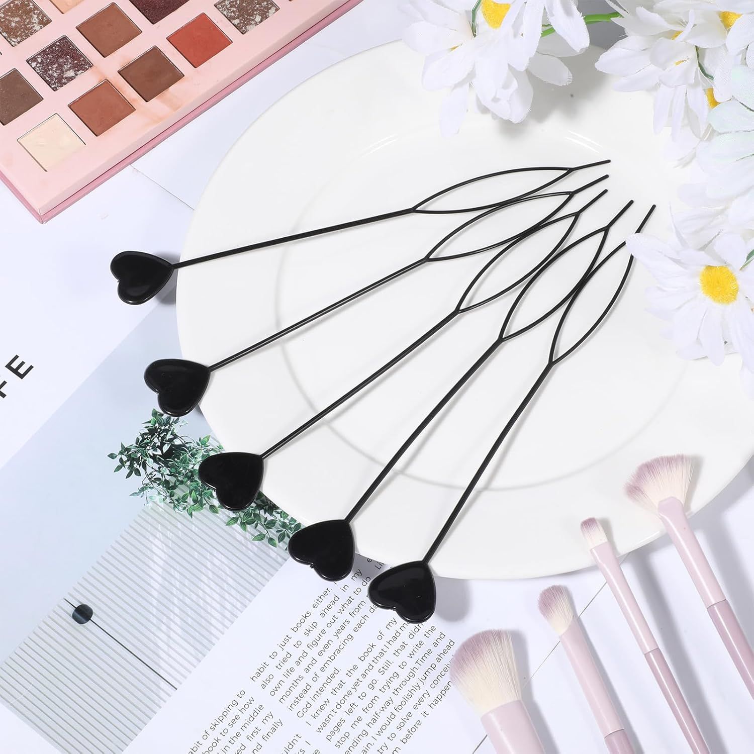 12 PCS Quick Hair Beader Tool, Black Beaders for Braids, For Girls Women Ponytail Hair Styling Braiding Accessories Supplies - Image 5