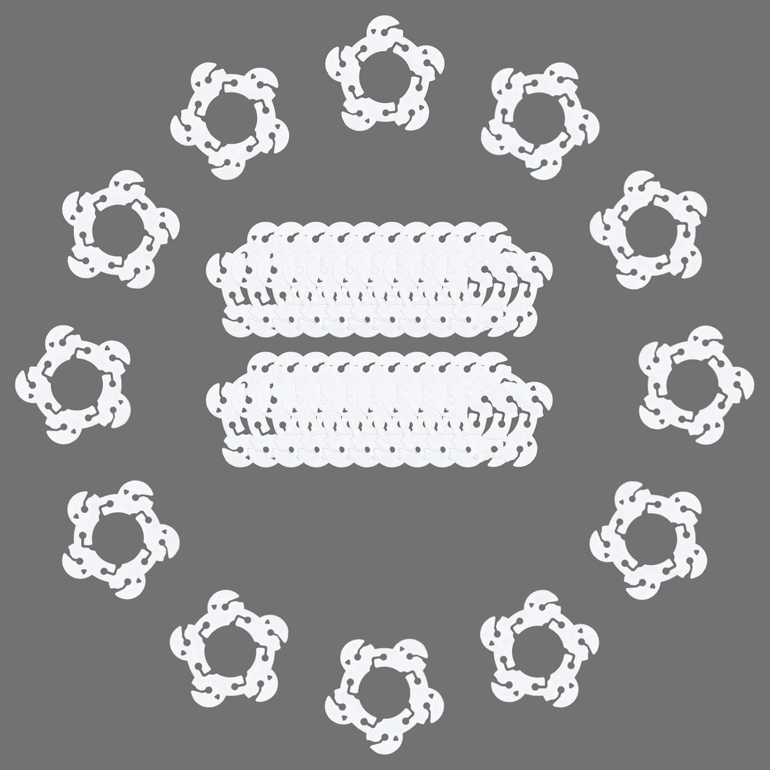 50 Pcs Reusable Balloon Arch Clips, Plastic Balloon Arch Connectors, Garland Holders for Decorating Connector, Balloons Stand Clips for Birthday Wedding (Diameter 2.2 Inch) - Image 1