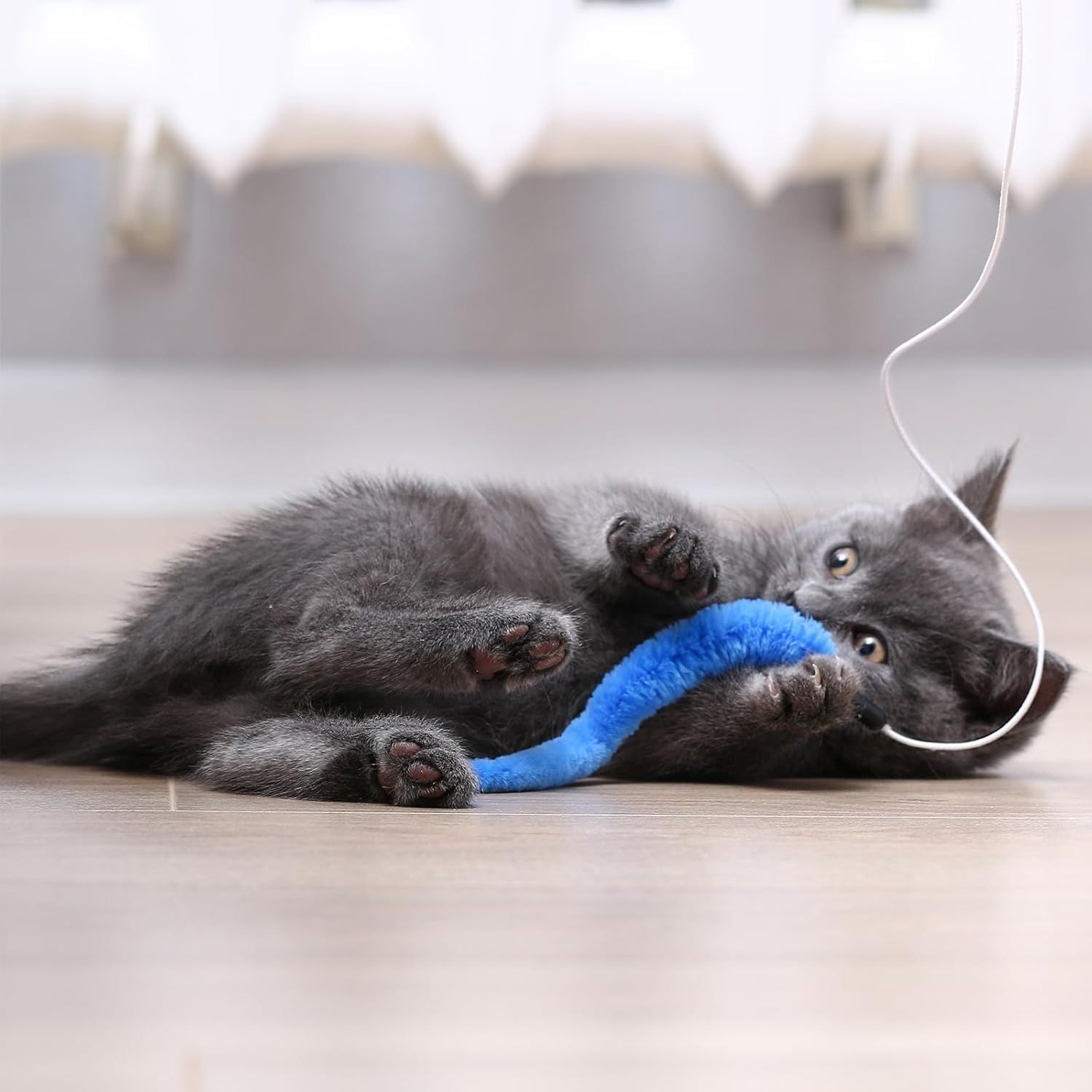 10 Packs Cat Worm Toys, Colorful Worm Cat Toy, Interactive Cats Wand Attachment Toys for Teaser Play and Chase Exercise with Kitten - Image 6