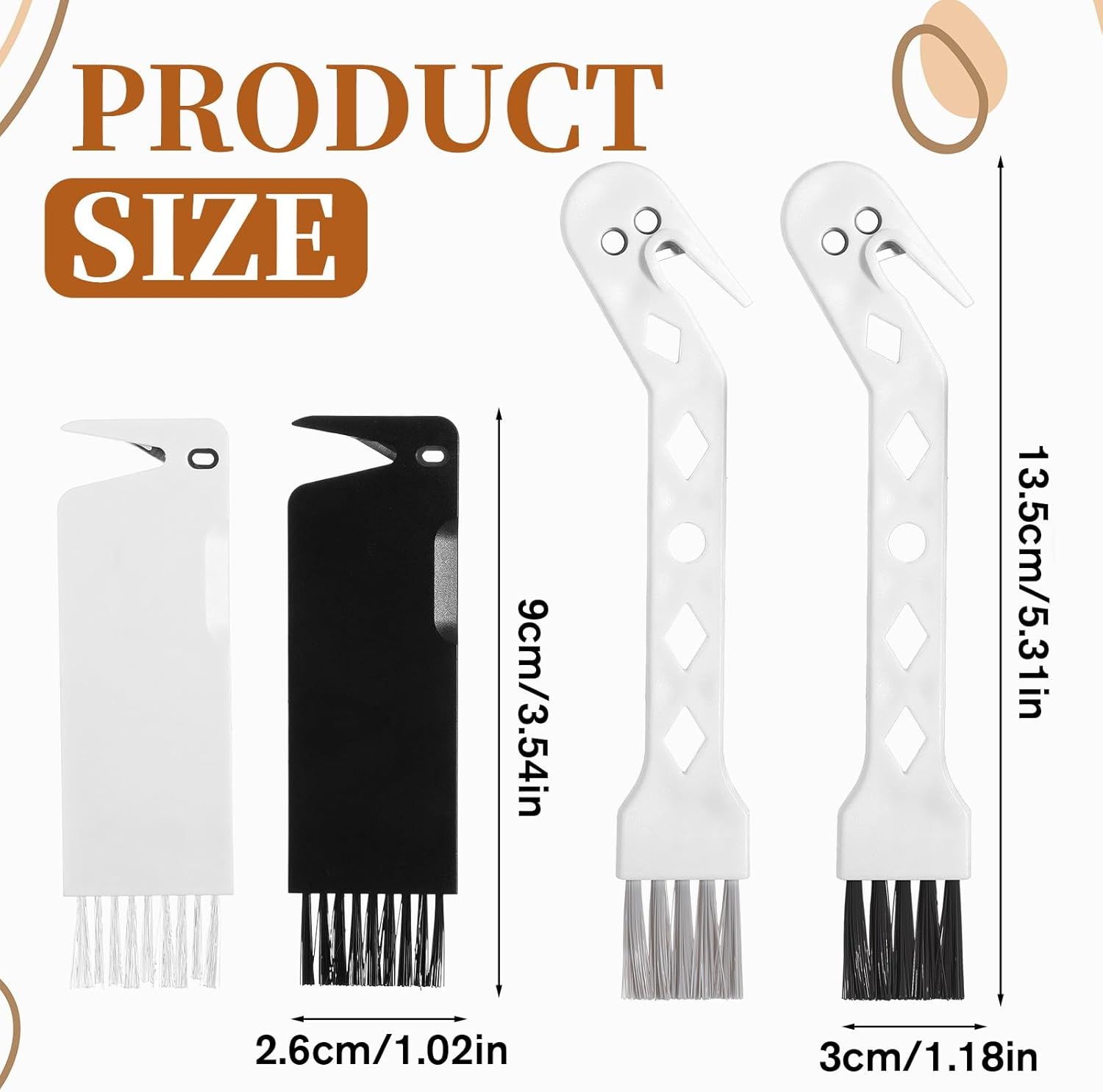 4 PCS Handheld Vacuum Cleaner Brush, Universal Dust Brush, 2 in 1 Vacuum Roller Cleaning Tool for Sweeping Robot - Image 2