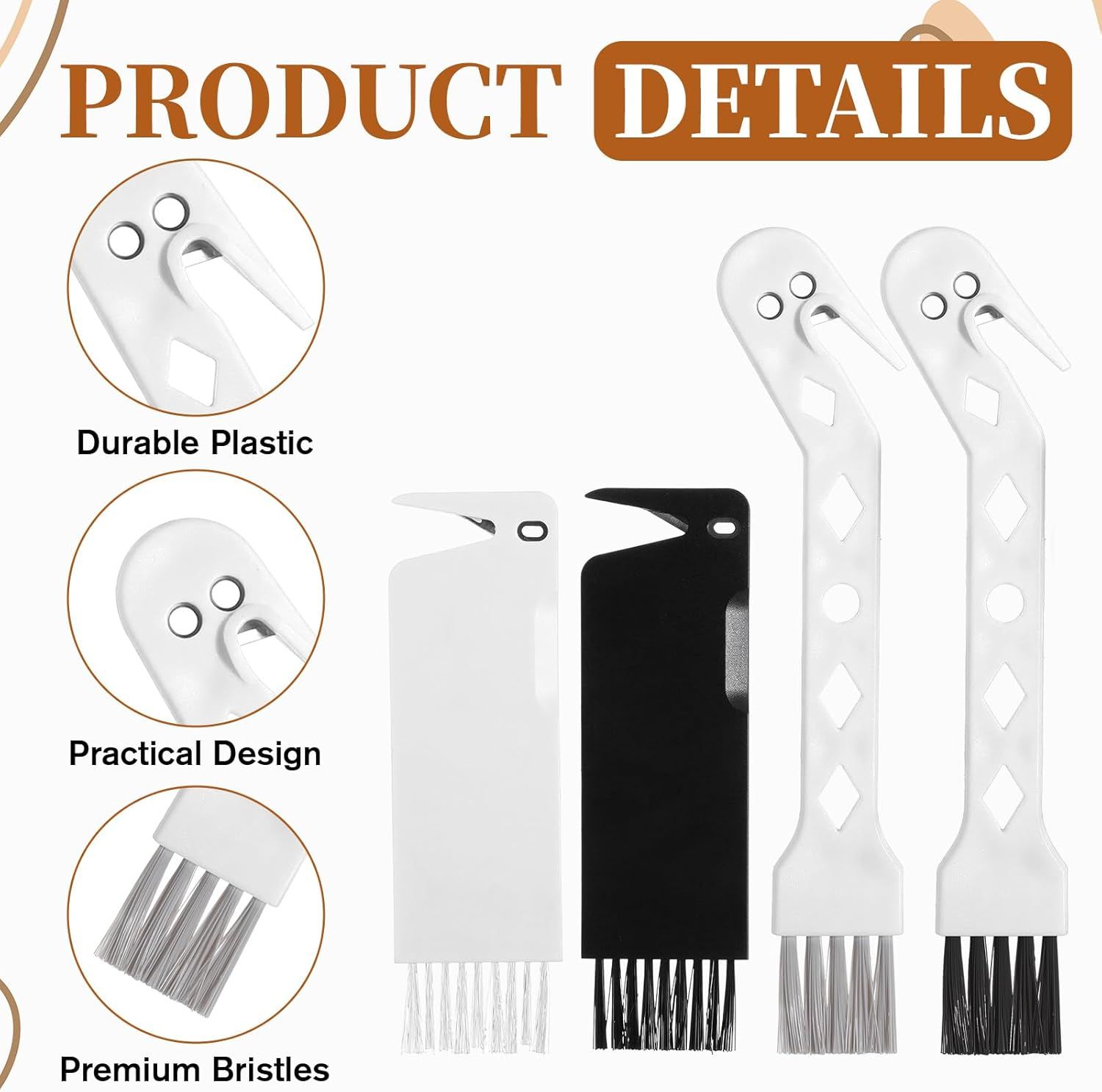 4 PCS Handheld Vacuum Cleaner Brush, Universal Dust Brush, 2 in 1 Vacuum Roller Cleaning Tool for Sweeping Robot - Image 4