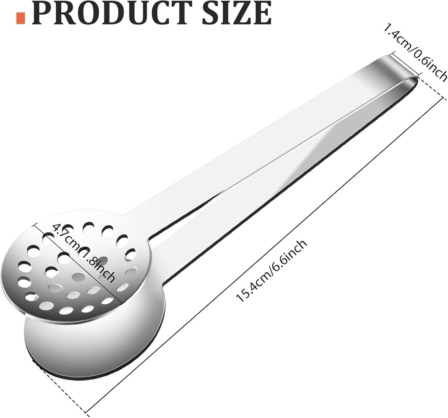 Tea Bag Squeezer, Stainless Steel Tea Bag Squeezer Tongs, Teabag Filter, Dispenser Accessories for Teas Drinkers, Durable Round Strainer Gripper Picker - Image 3