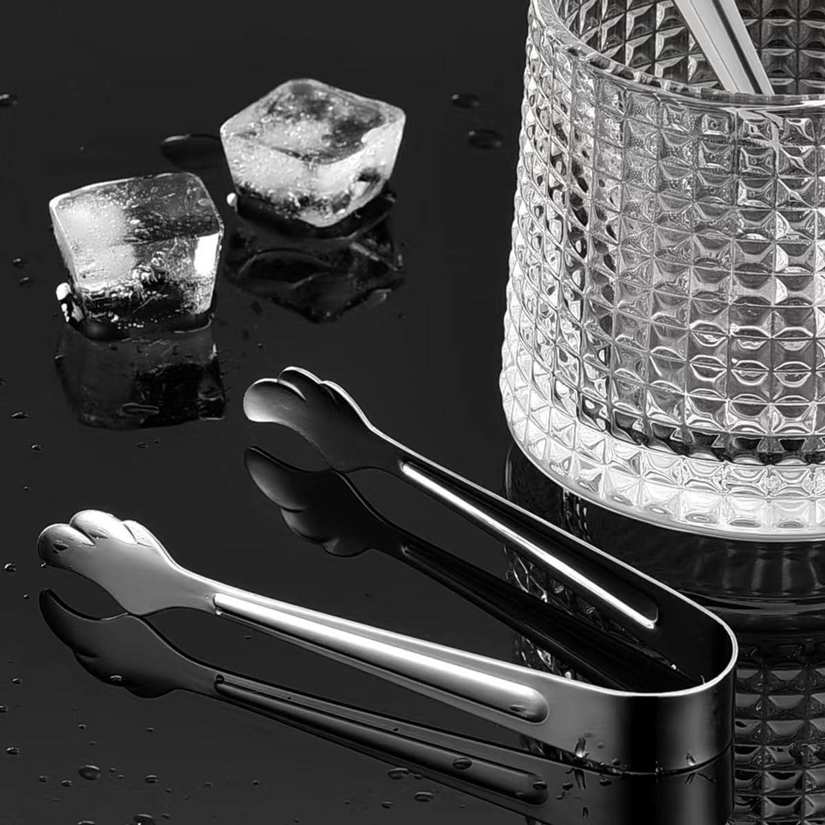2 Pack Mini Tongs for Appetizer, 4.16 Inch Stainless Steel Ice Tongs Mini Sugar Tongs for Coffee Bar Tea Party Desserts Party Sugar and Ice Bucket(Gold) - Image 5