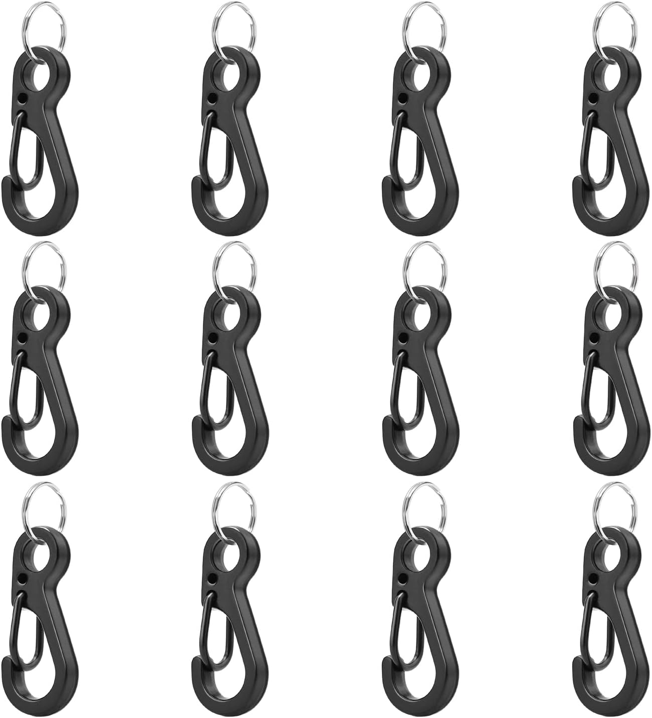 Small Carabiner Clip Metal Spring Snap Hooks Mini Paracord Hanging Clips for Camera Strap, Flashlight, Key Chain - Image 1