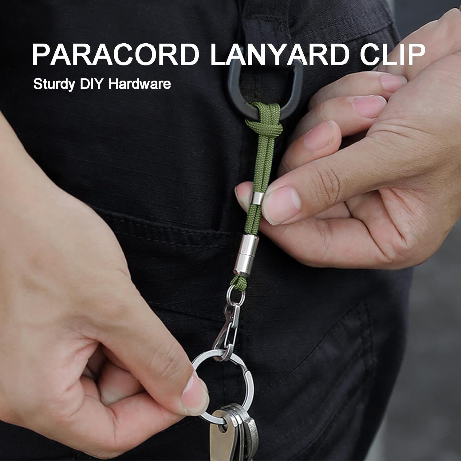 Small Carabiner Clip Metal Spring Snap Hooks Mini Paracord Hanging Clips for Camera Strap, Flashlight, Key Chain - Image 3
