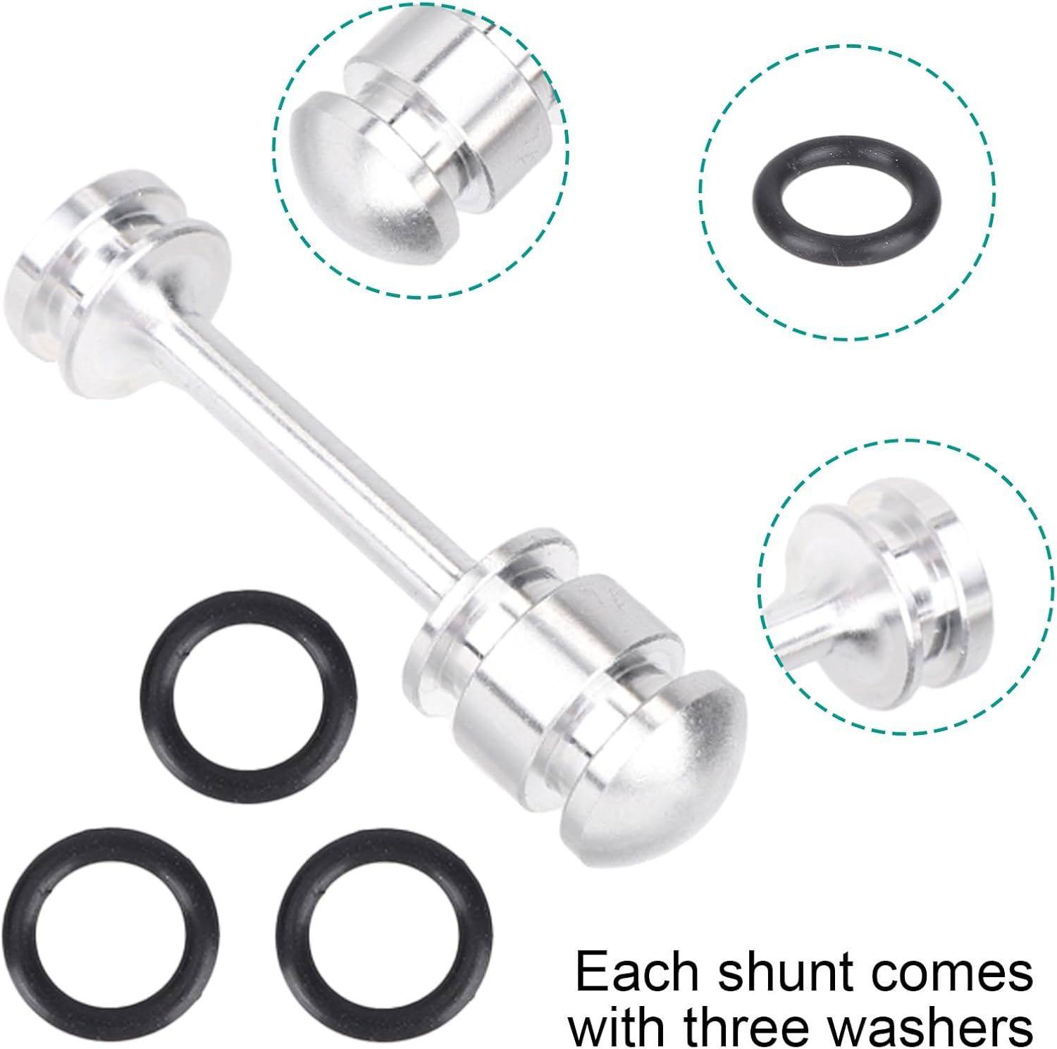 Aluminum Oil Diverter Barbell, Compatible with Gen III & IV Engines LS1 LS3 LS2 LS6 L92 L99 L33 LQ4 LQ9 4.8L 5.3L 5.7L 6.0L 6.2L LS Performance Parts Oil Billet Diverter Barbell (Black, Silver) - Image 3