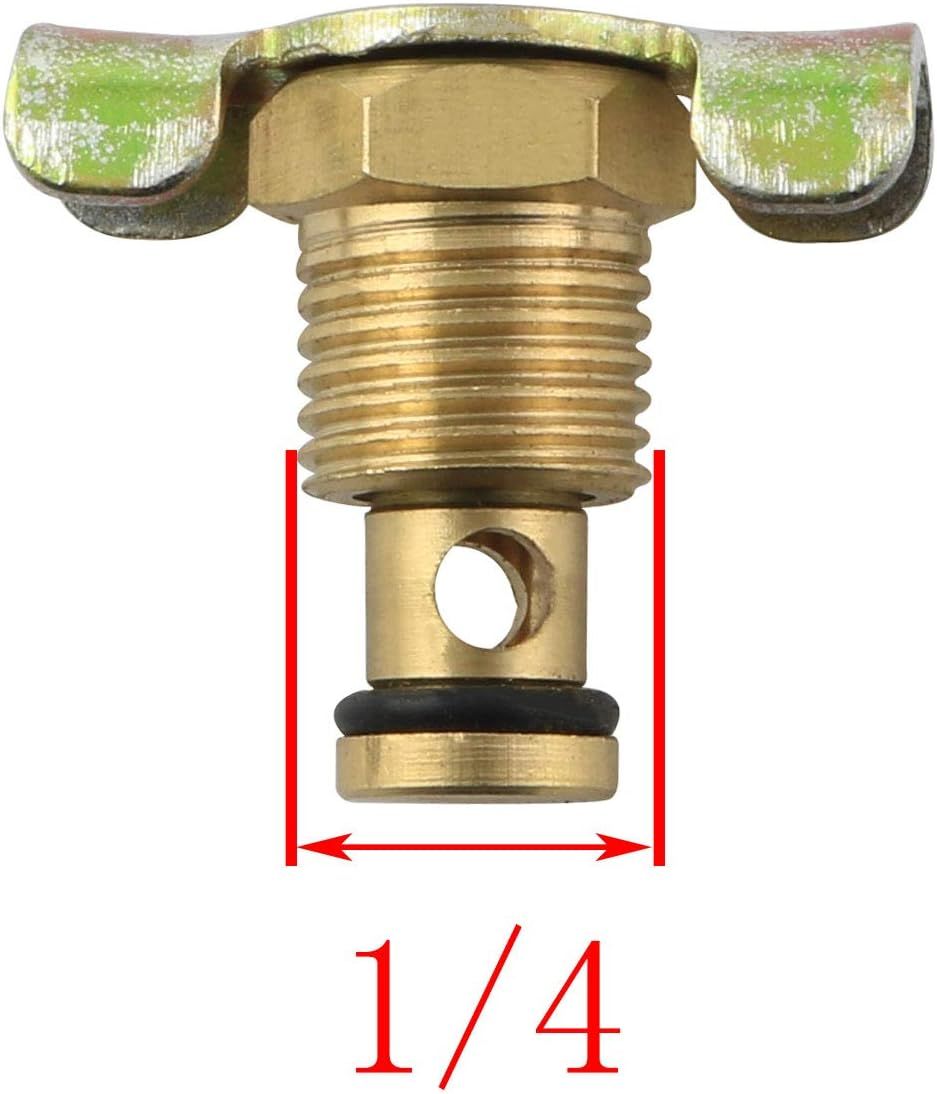 2PCS 1/4 Brass Air Hose Fitting Air Compressor Blowdown Valve NPT Male External Drain Cock Drain Switch With Handle - Image 2