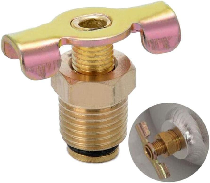 2PCS 1/4 Brass Air Hose Fitting Air Compressor Blowdown Valve NPT Male External Drain Cock Drain Switch With Handle - Image 5