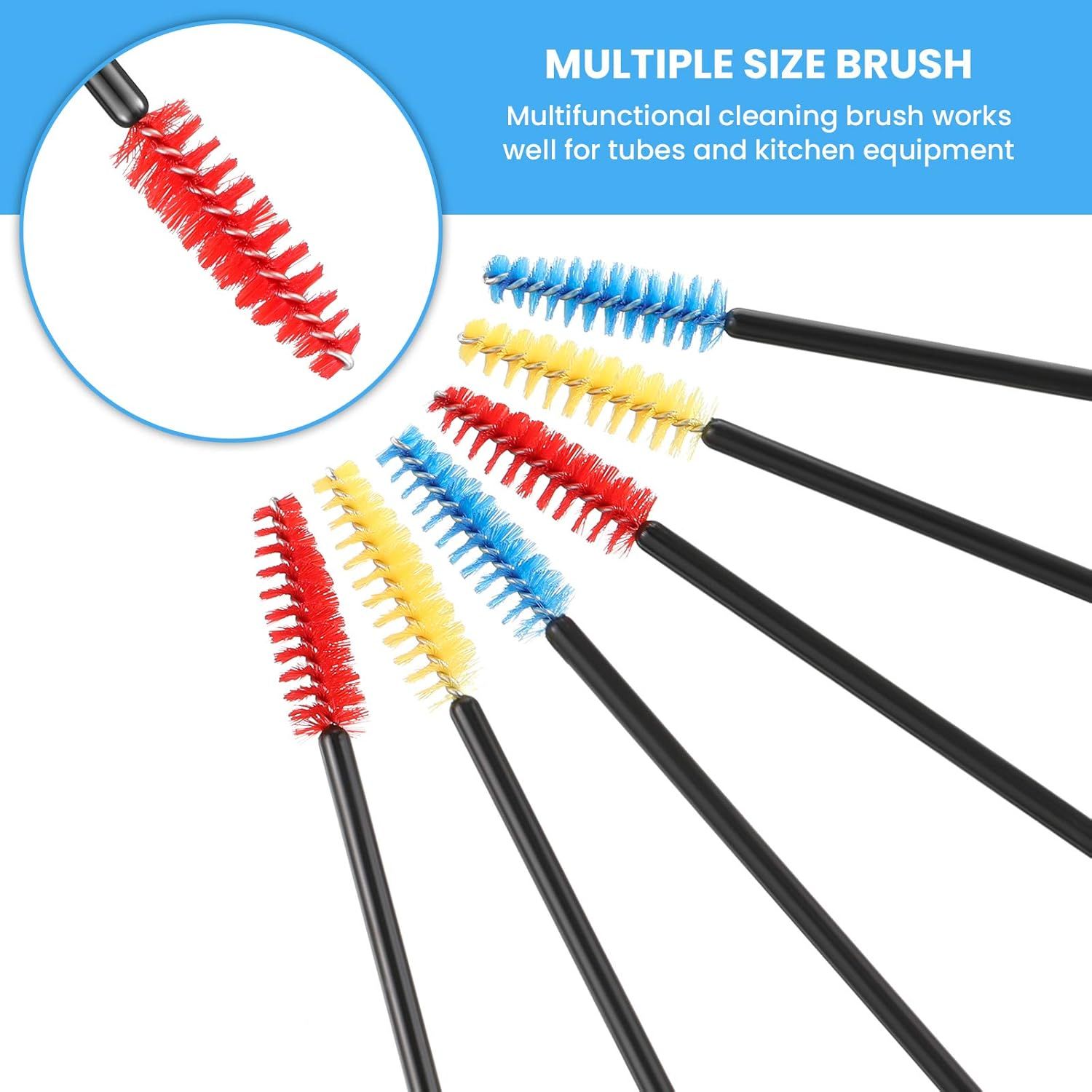 15 Pieces Hummingbird Feeder Cleaning Brush Mini Nylon Brush Set Cleaner for Bottles, Tubes, Jars, Bird Feeder (0.3 Inches/ 3.9 Inches) - Image 5