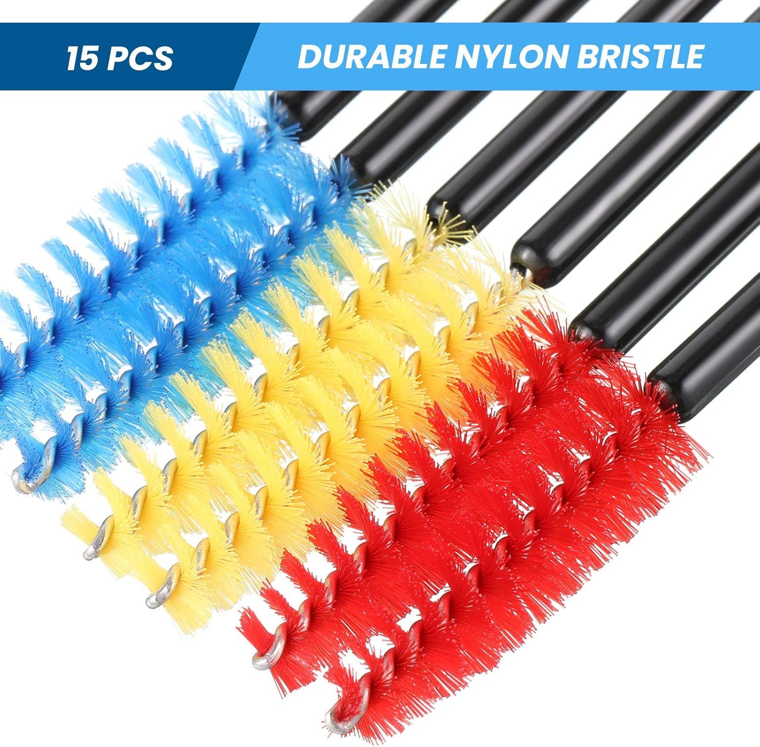 15 Pieces Hummingbird Feeder Cleaning Brush Mini Nylon Brush Set Cleaner for Bottles, Tubes, Jars, Bird Feeder (0.3 Inches/ 3.9 Inches) - Image 7