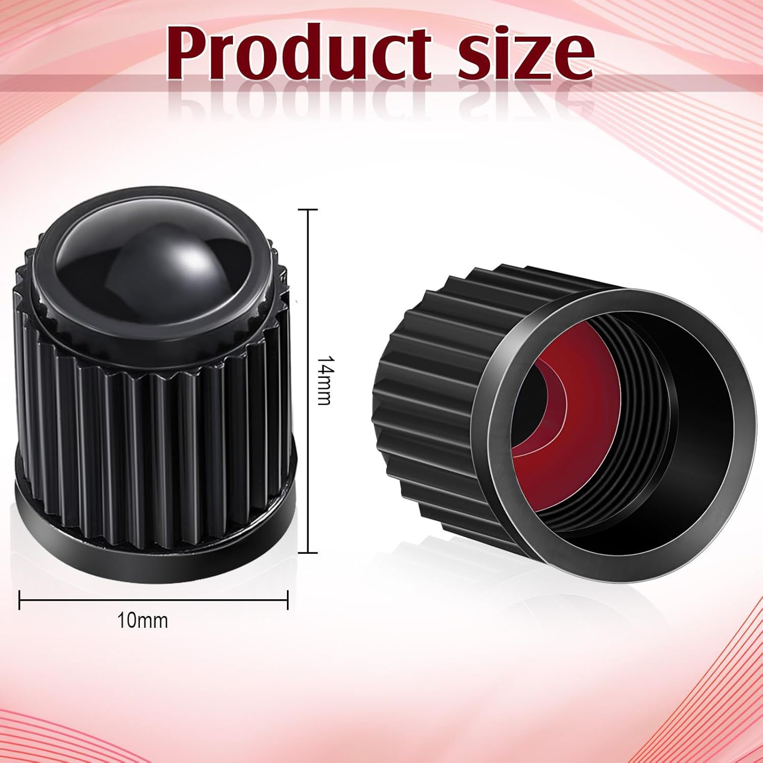 20 Pcs Tire Valve Stem Caps Car Tire Caps Plastic Universal Valve Stem Covers for Bike Bicycle Cars SUV Trucks Motorcycles (Black) - Image 2