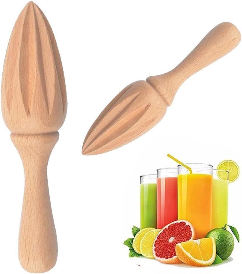 Wooden Citrus Reamer,Handheld Hand Citrus Lemon Juicer,Portable Fruit Squeezer,Kitchen Juicing Tool,Manual Orange Lemon Juice Reamer for Daily Home Bar Cafe Restaurant Use - Image 1