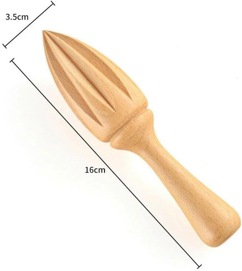 Wooden Citrus Reamer,Handheld Hand Citrus Lemon Juicer,Portable Fruit Squeezer,Kitchen Juicing Tool,Manual Orange Lemon Juice Reamer for Daily Home Bar Cafe Restaurant Use - Image 3