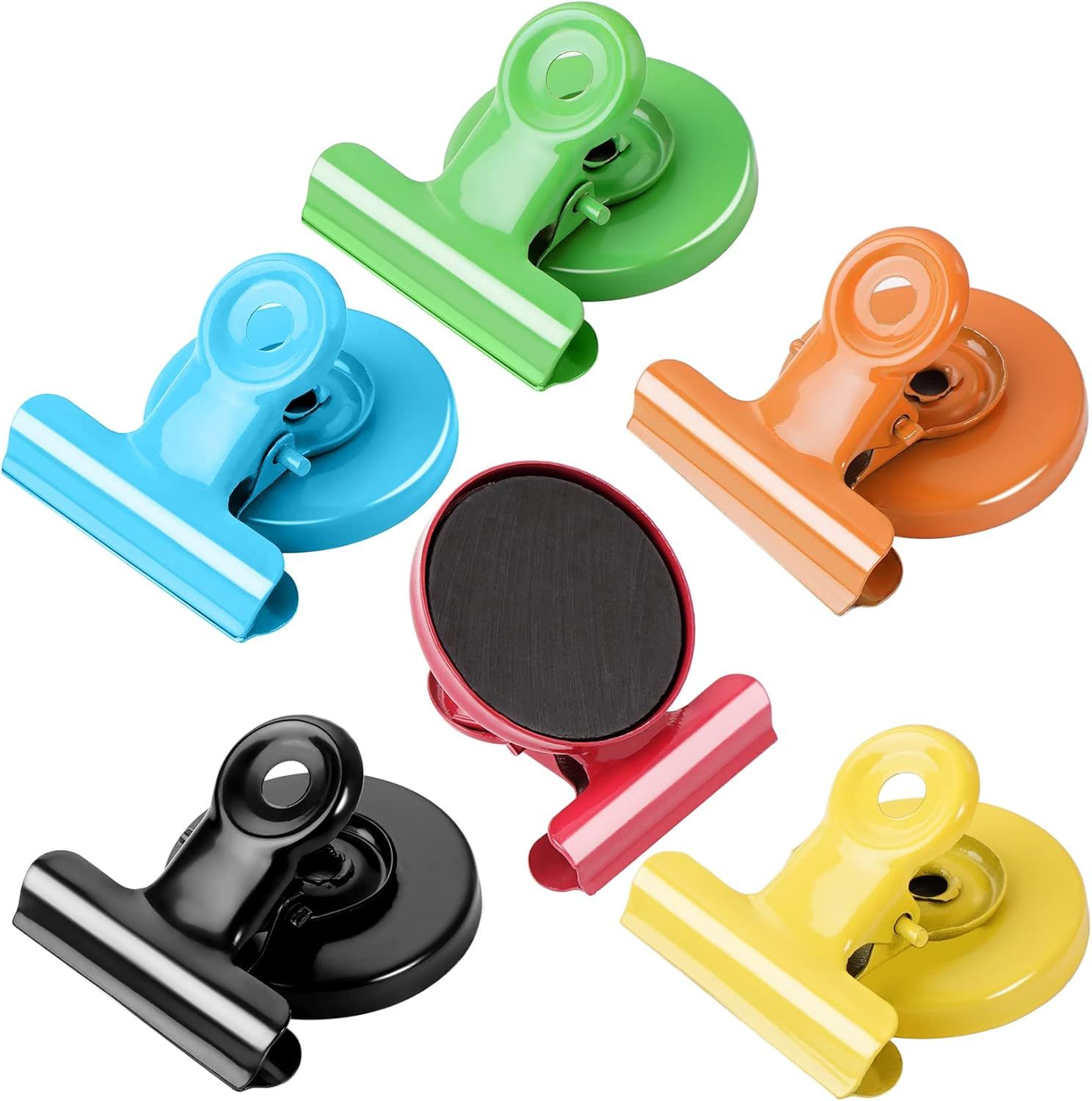 6 Pack Fridge Magnets Refrigerator Magnets, Magnetic Clips for Whiteboard, Magnet Clips for Kitchen Office Organizing & Decorating - Image 1
