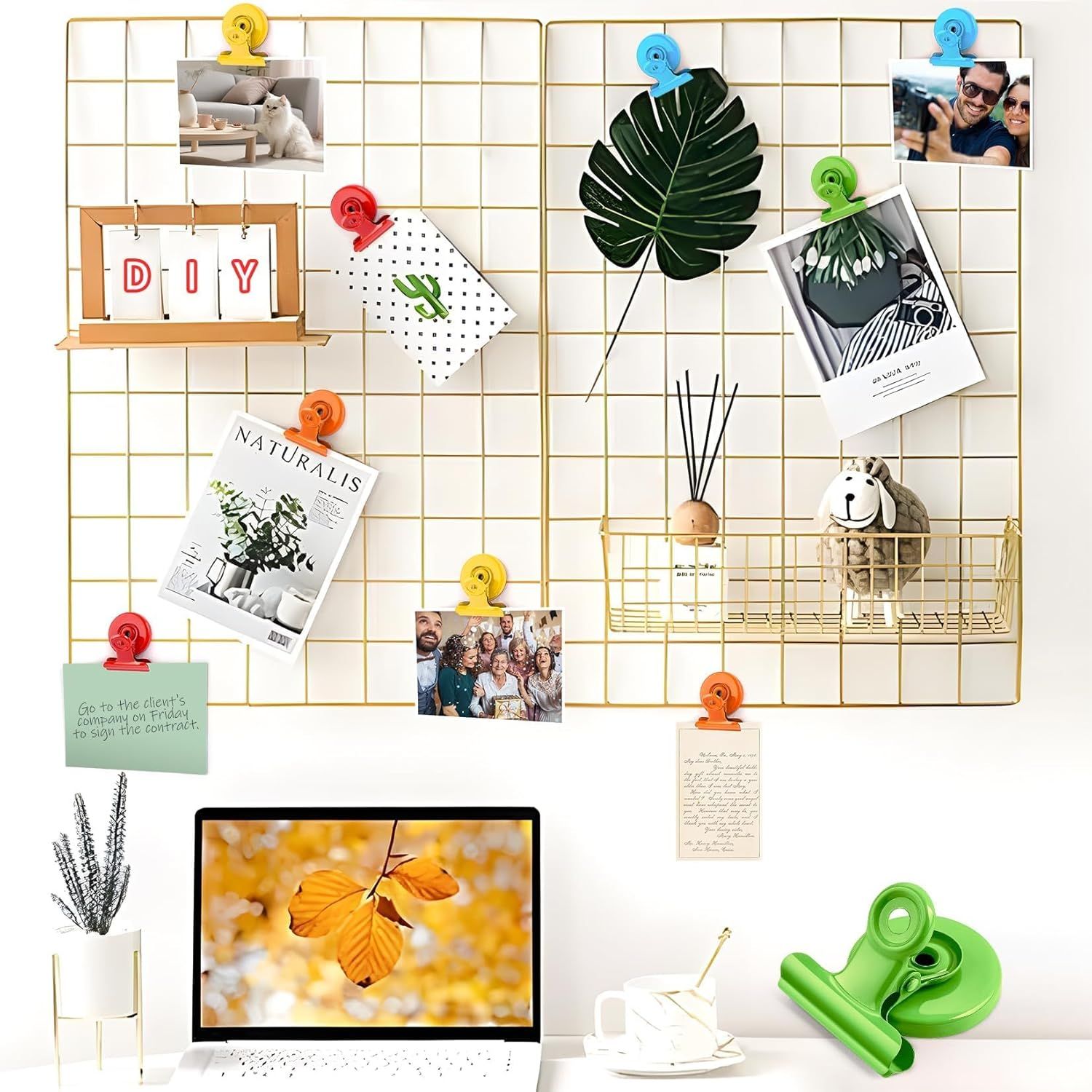 6 Pack Fridge Magnets Refrigerator Magnets, Magnetic Clips for Whiteboard, Magnet Clips for Kitchen Office Organizing & Decorating - Image 6
