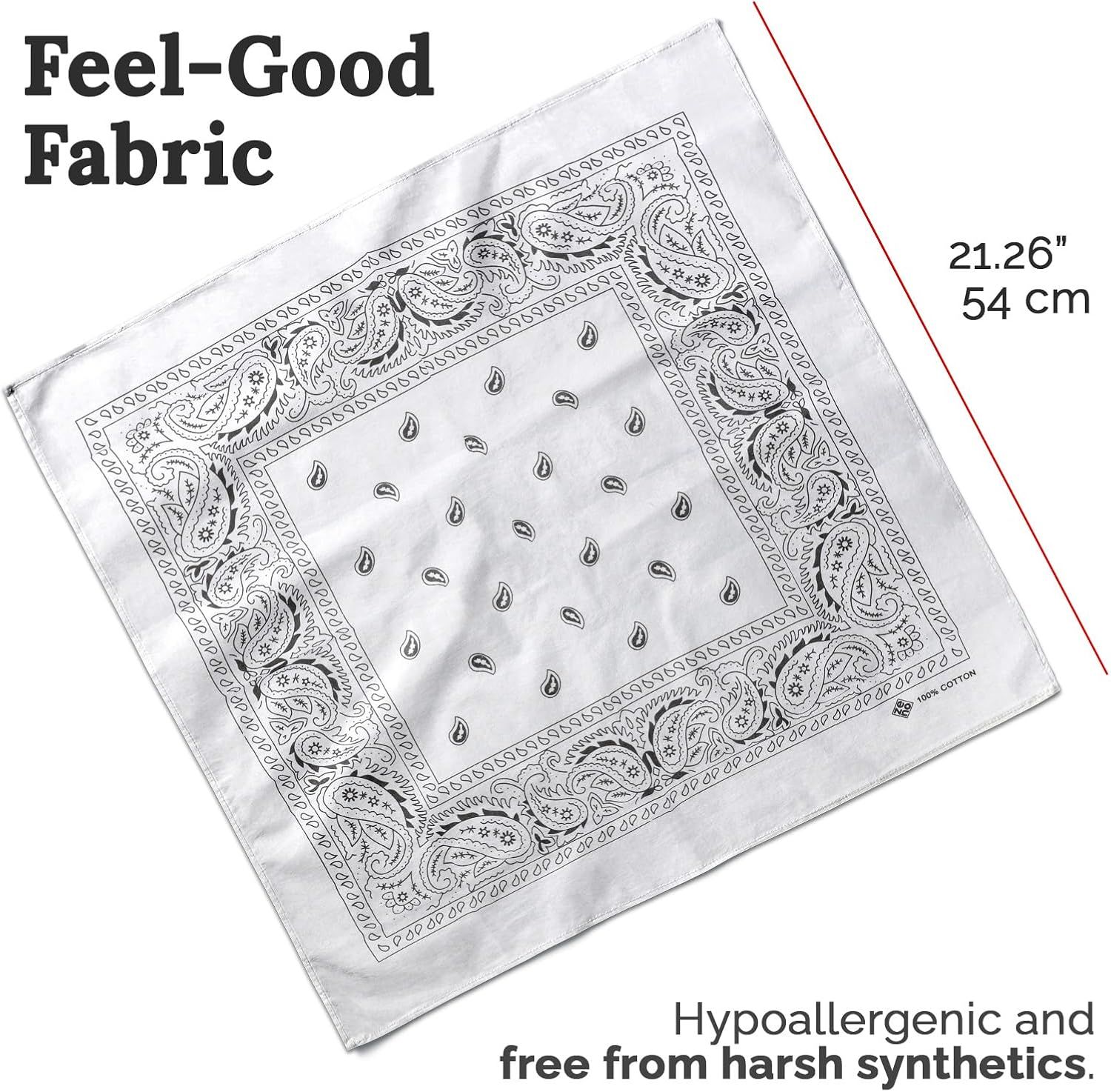 100% Cotton & Natural Fibers Bandana Scarf - Soft, Durable, Machine Washable – Unisex for Men & Women - Image 2