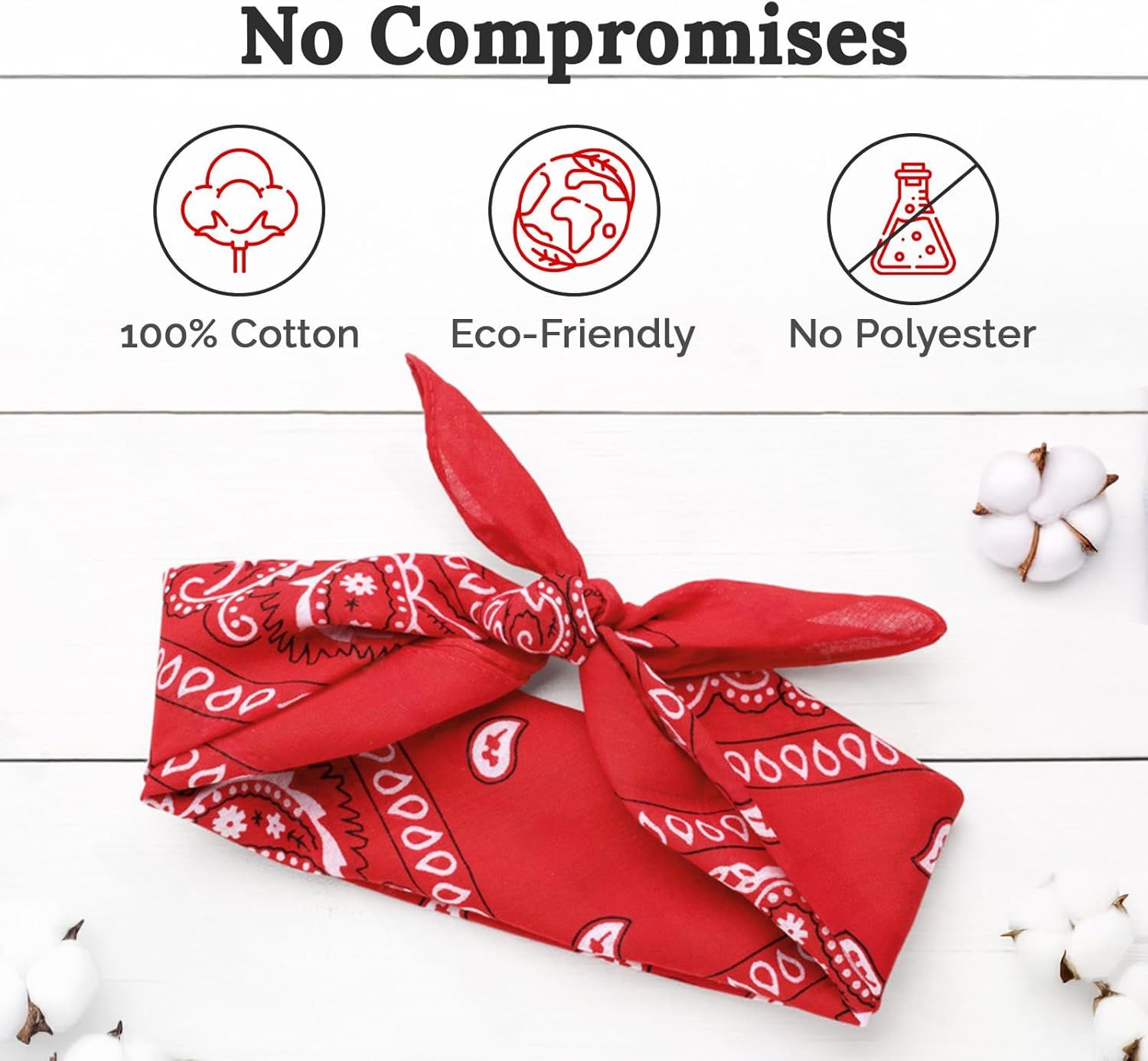 100% Cotton & Natural Fibers Bandana Scarf - Soft, Durable, Machine Washable – Unisex for Men & Women - Image 7