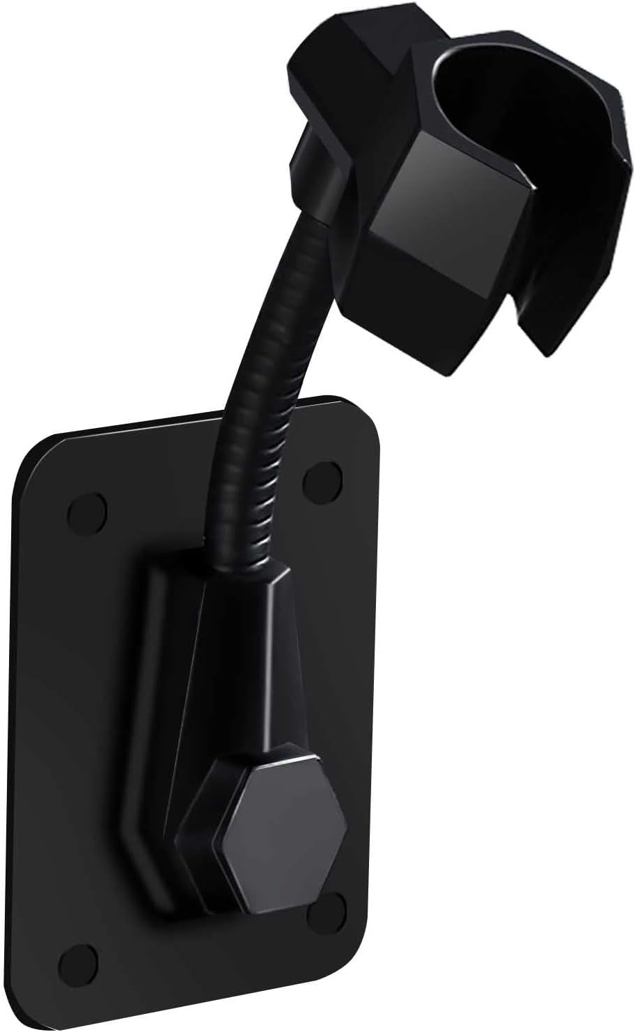 Shower Head Holder Strong Adhesive 360 Degree Rotatable Adjustable Handheld Shower Wand Holder Wall Mount Bracket for Bathroom (Black) - Image 1