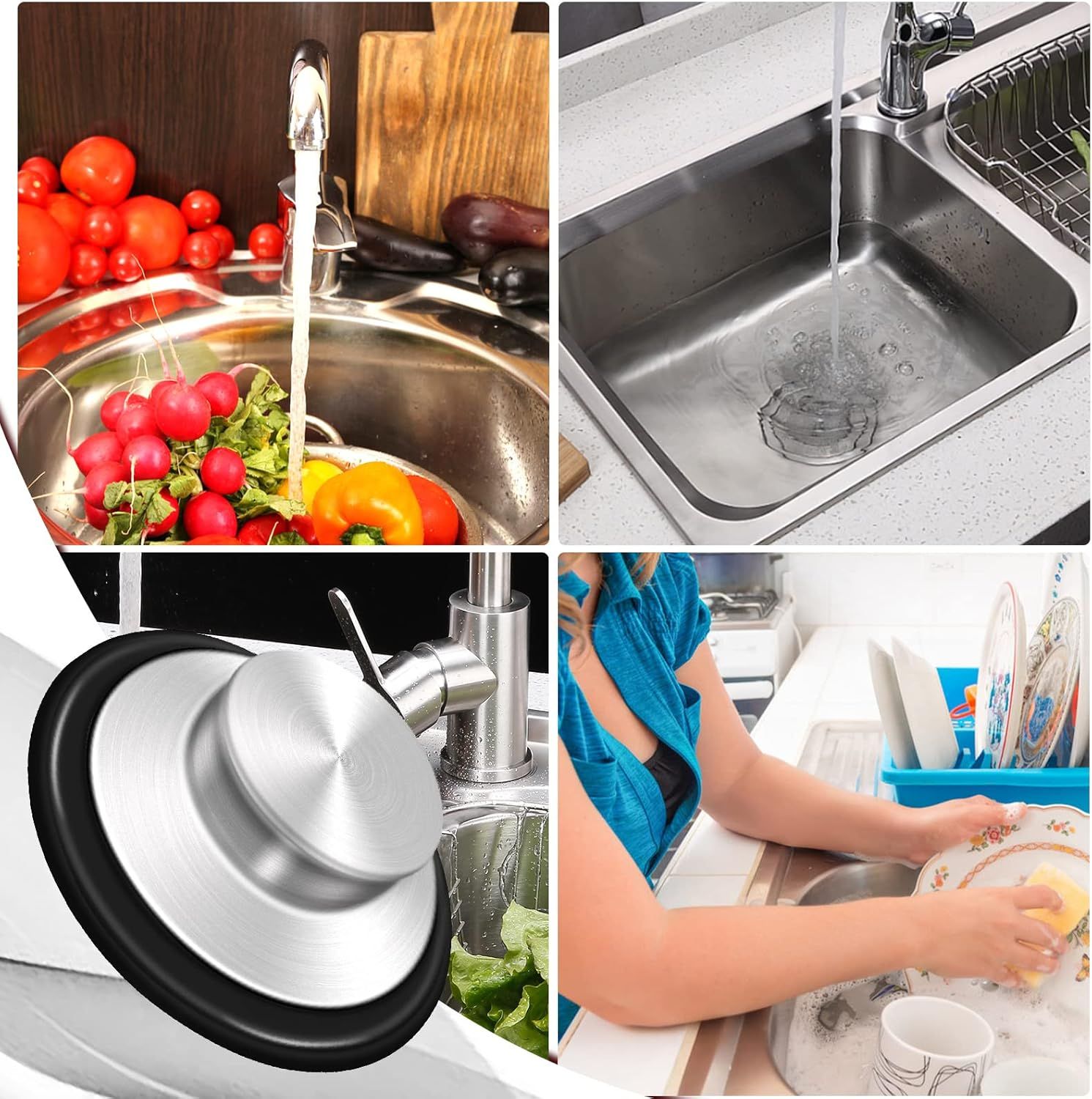 Sink Stopper 3.35 Inch Kitchen Stainless Steel Garbage Disposal Sink Plug for Insinkerator Kitchenaid Waste King Kohler and so on - Image 6