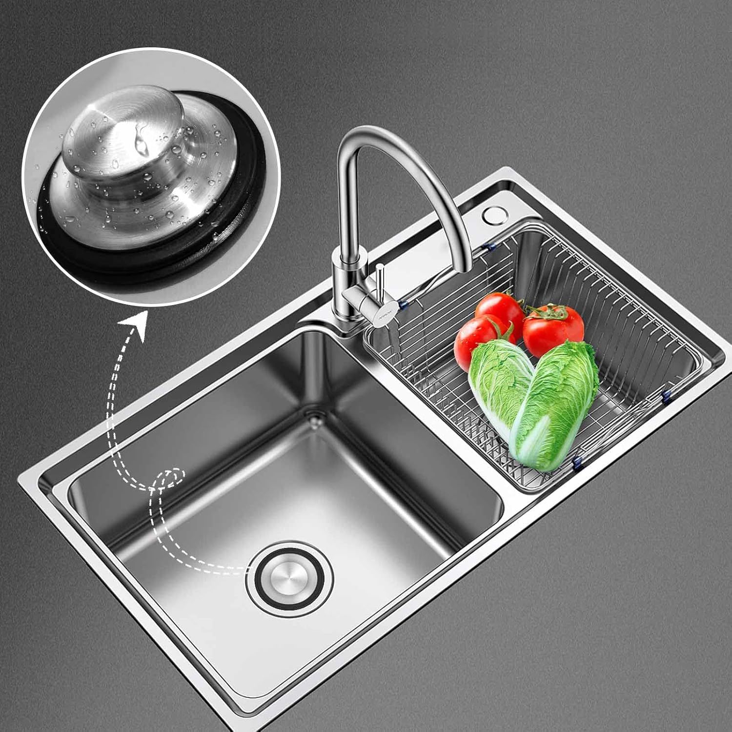 Sink Stopper 3.35 Inch Kitchen Stainless Steel Garbage Disposal Sink Plug for Insinkerator Kitchenaid Waste King Kohler and so on - Image 7
